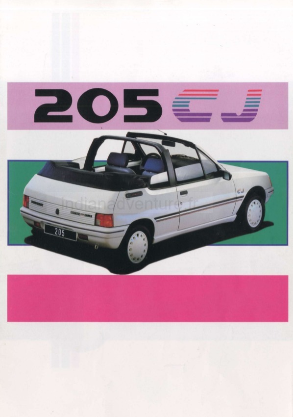 Brochure Peugeot 205 CJ (France)