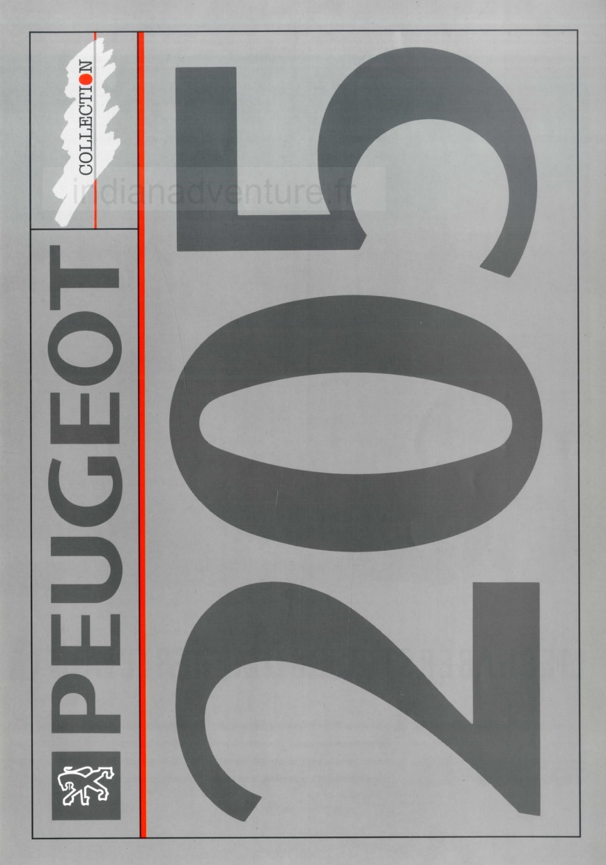 Brochure Peugeot 205 Collection (Allemagne)