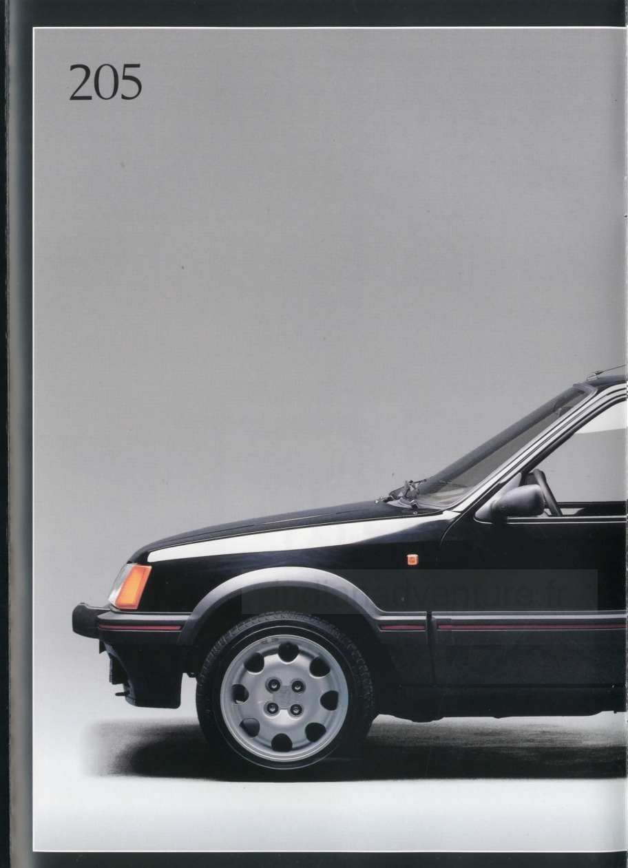 Brochure Peugeot gamme 205, 309, 405, 405 break, 505 (Finlande)