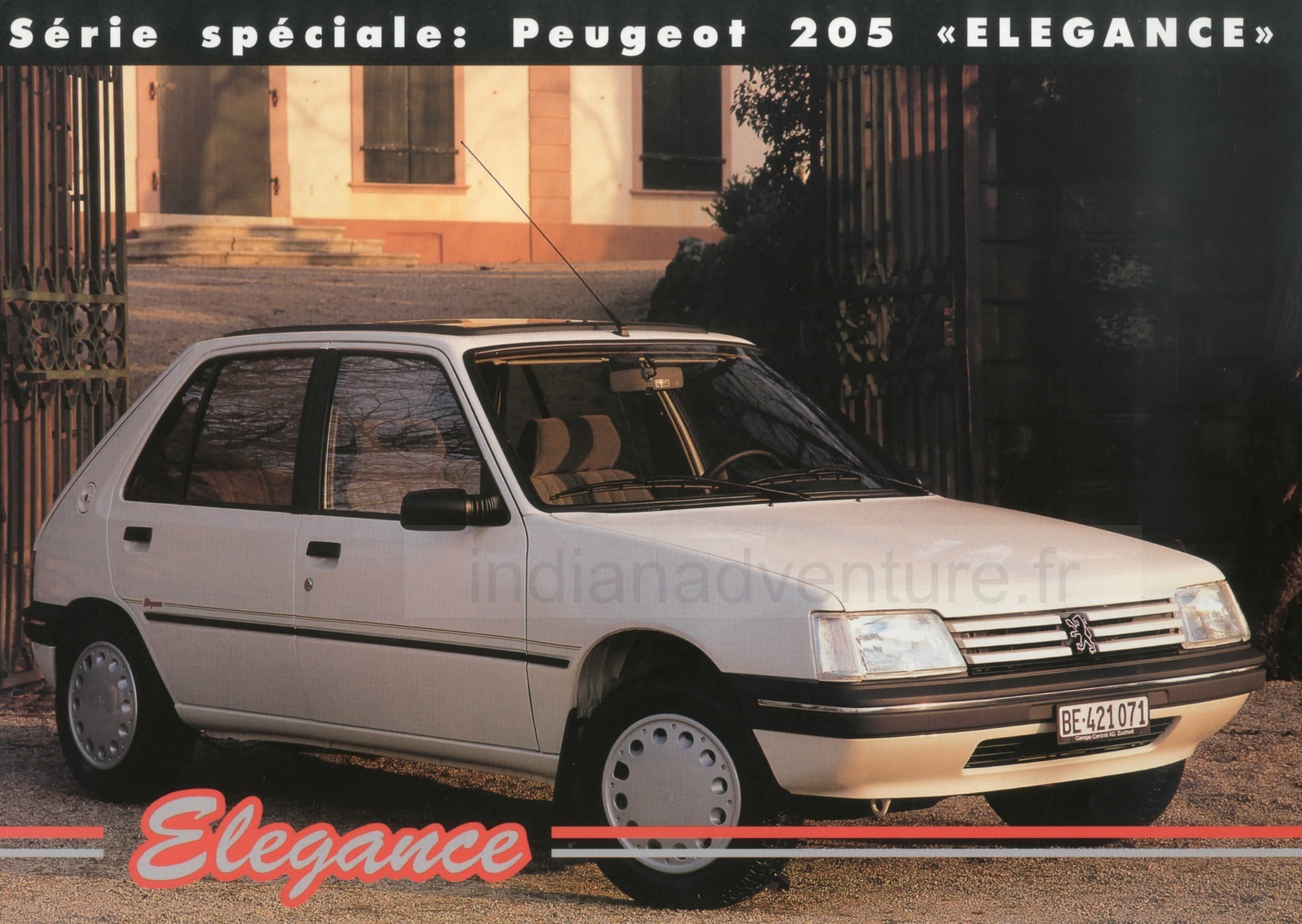 Brochure Peugeot 205 Elegance (Suisse)