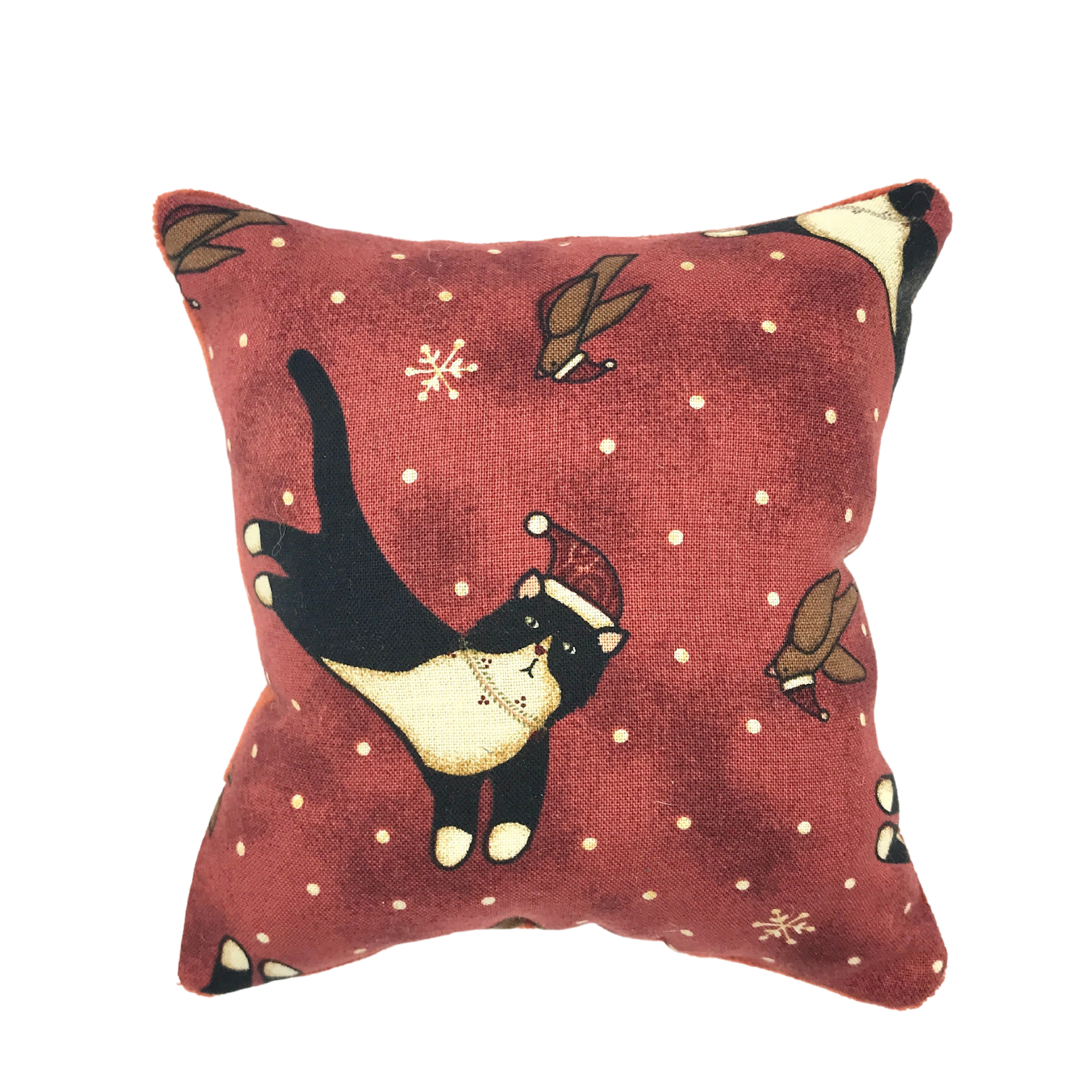 Pussolini Christmas Cat vintage red