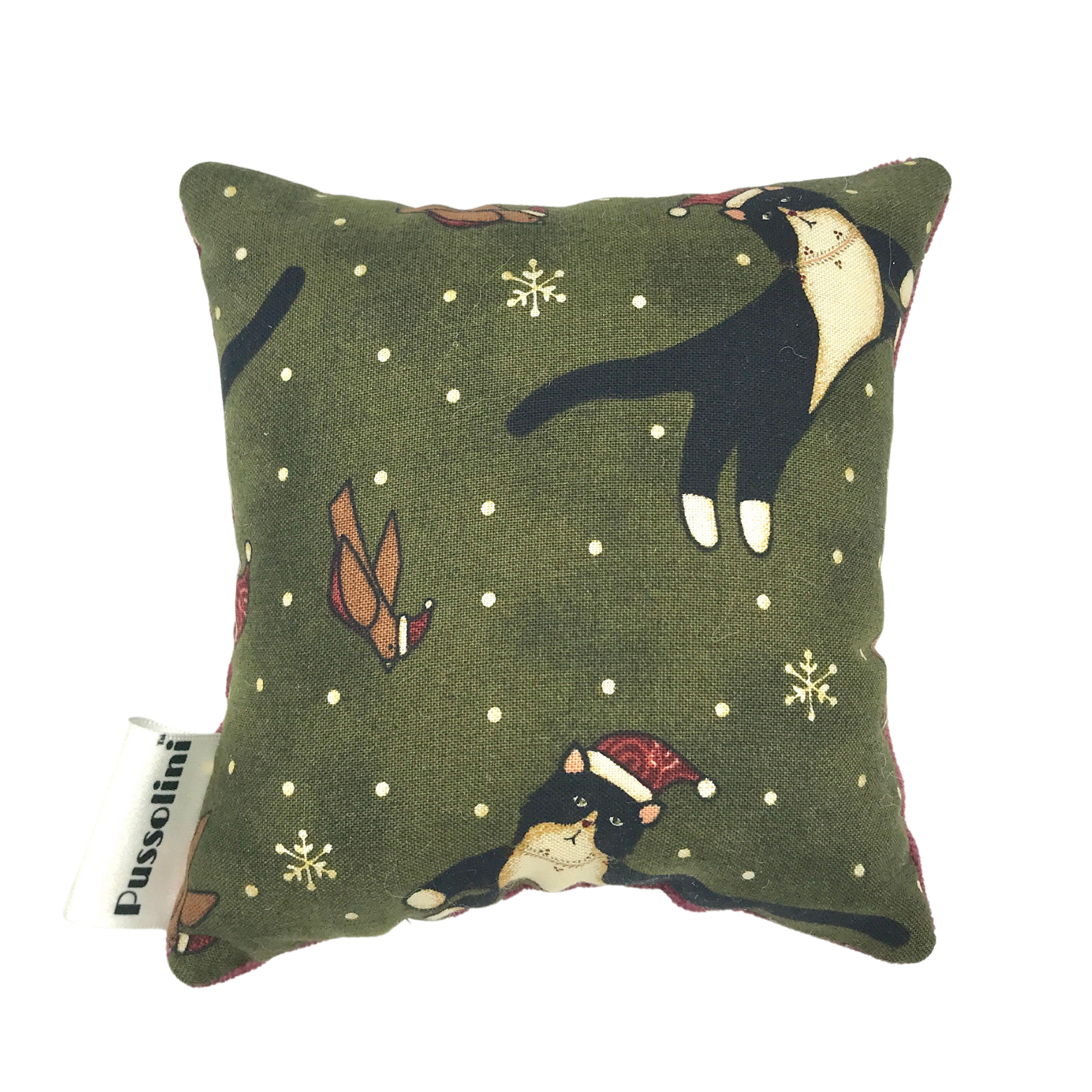 Pussolini Christmas Cat vintage green