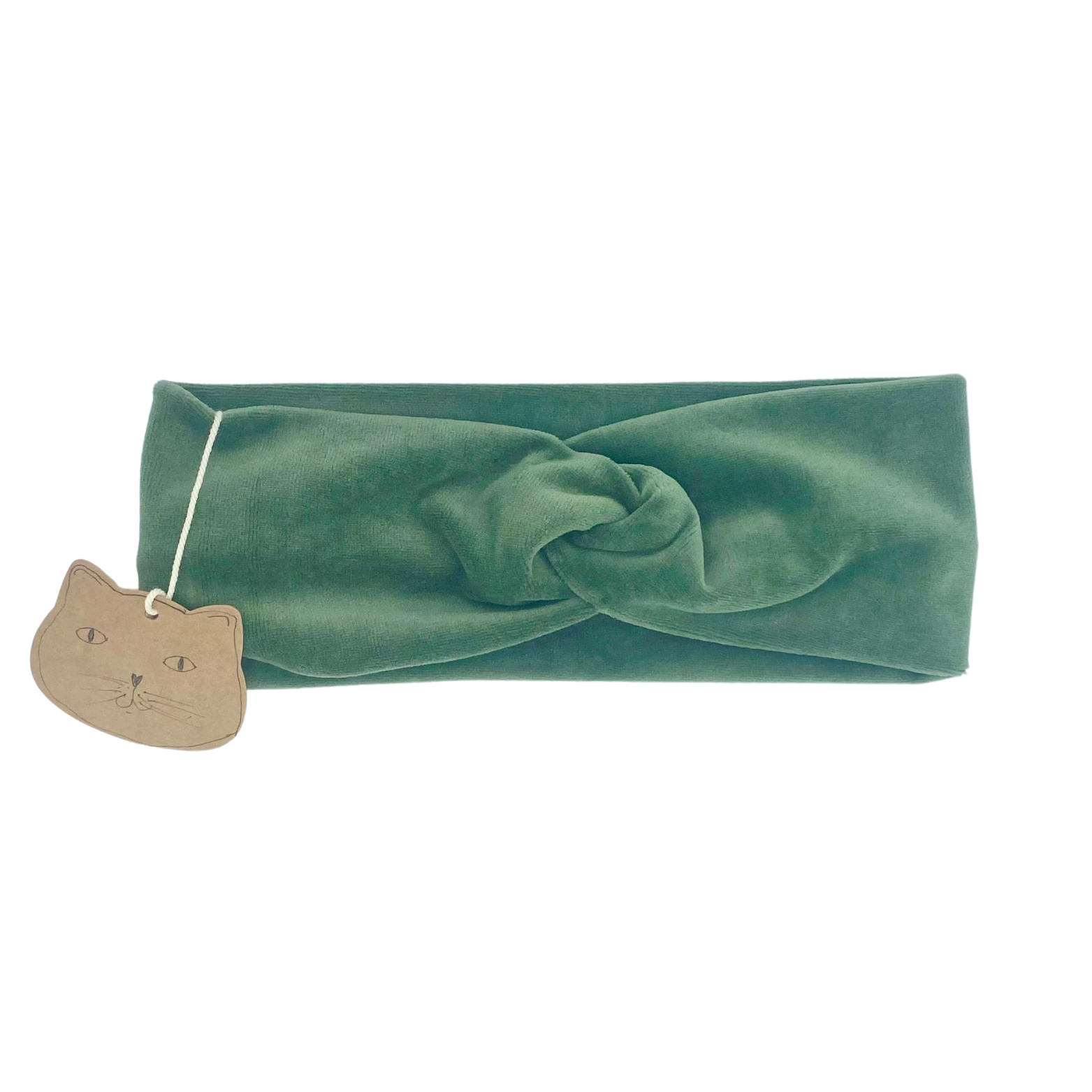 Pussolini™Headband: velvet green