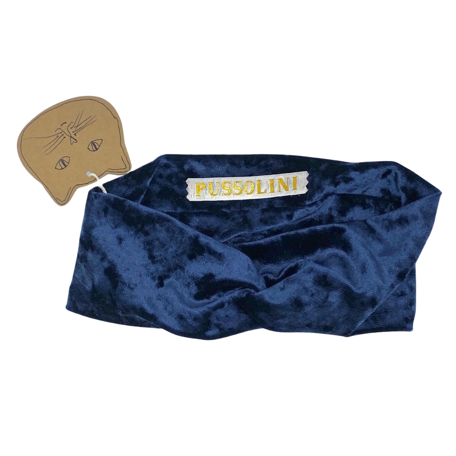 Pussolini™ Headband: velvet blue