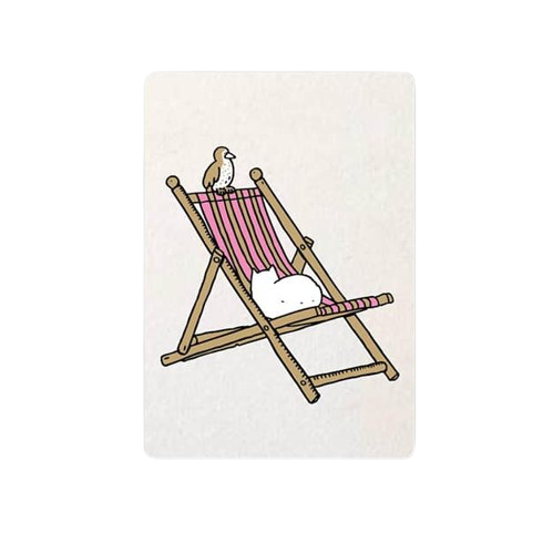 Silkscreen printed postcard: the holliday