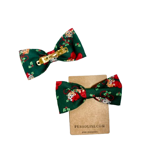 Pussolini ™ Christmas hair bow