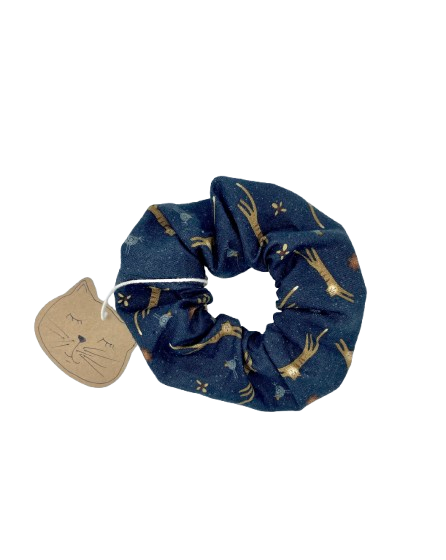 Pussolini™ XL Scrunchie: Midnight cat