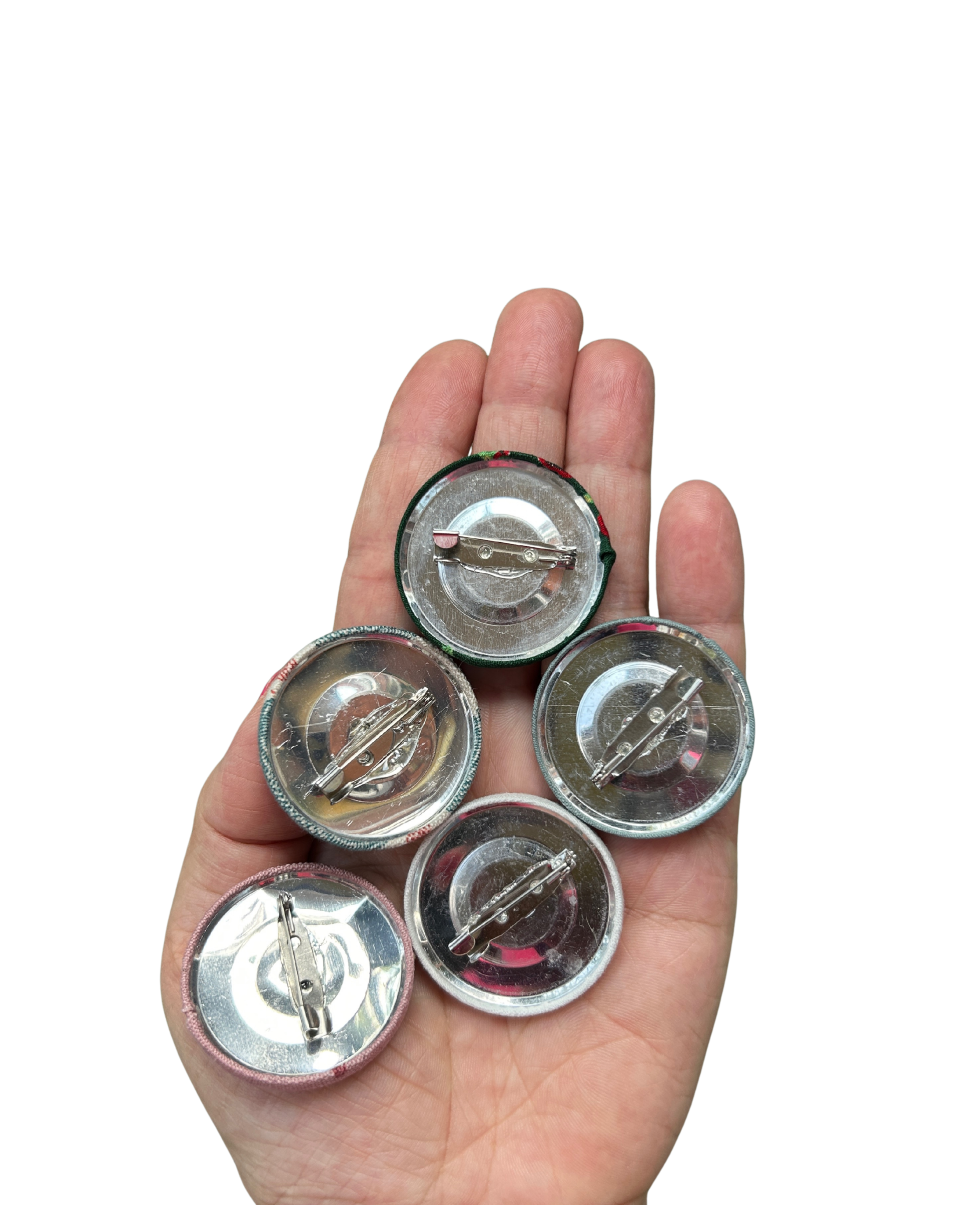 Pussolini™ stoffen kerstbutton