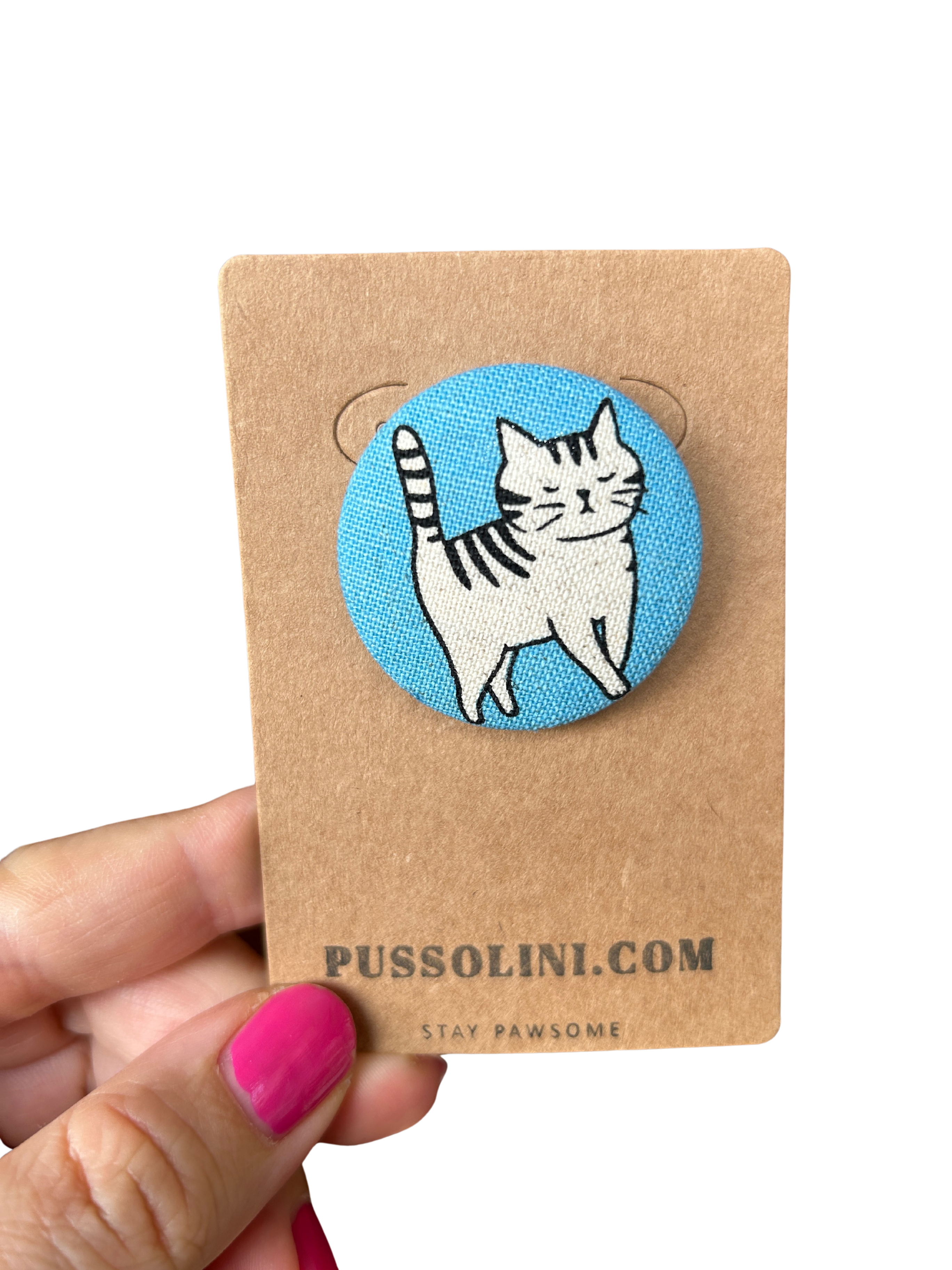 Pussolini™ fabric pin