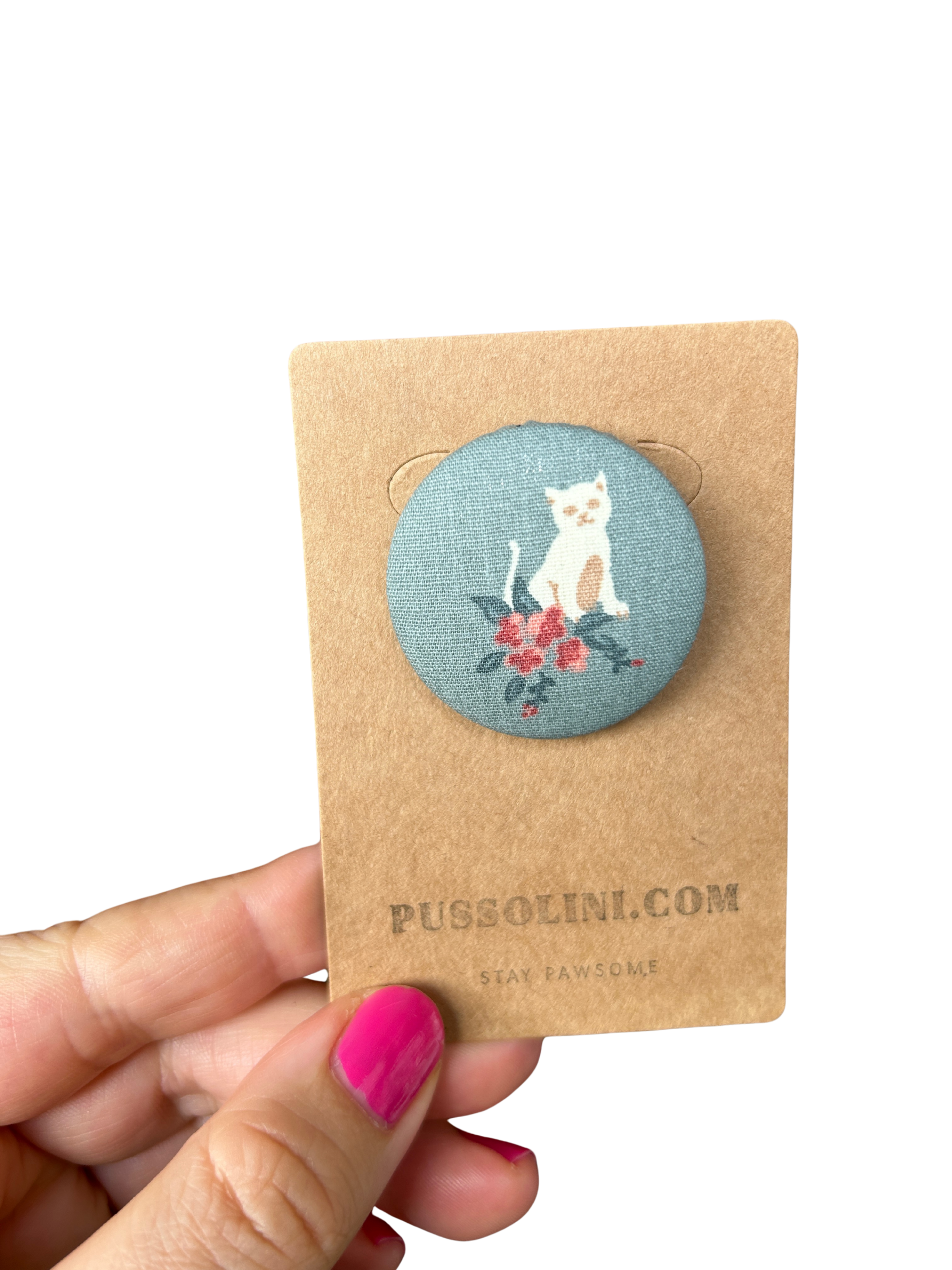 Pussolini™ fabric pin