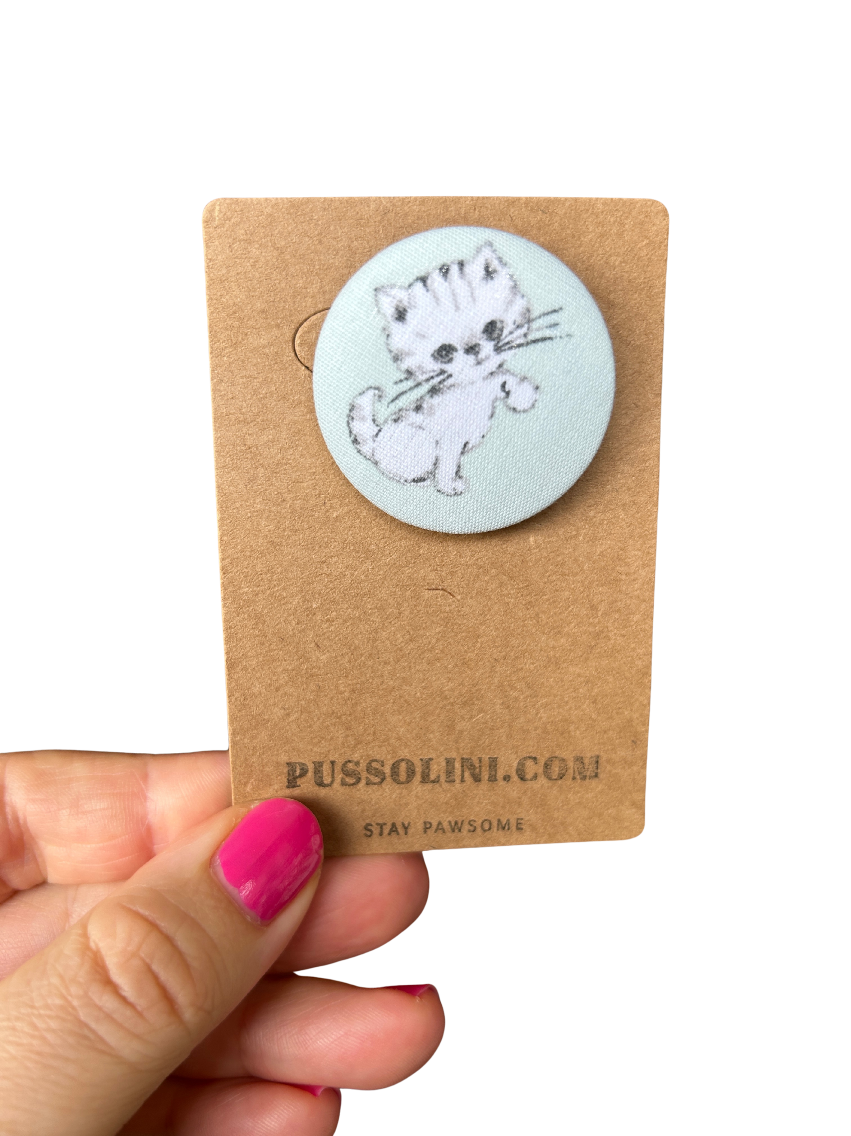 Pussolini™ fabric pin