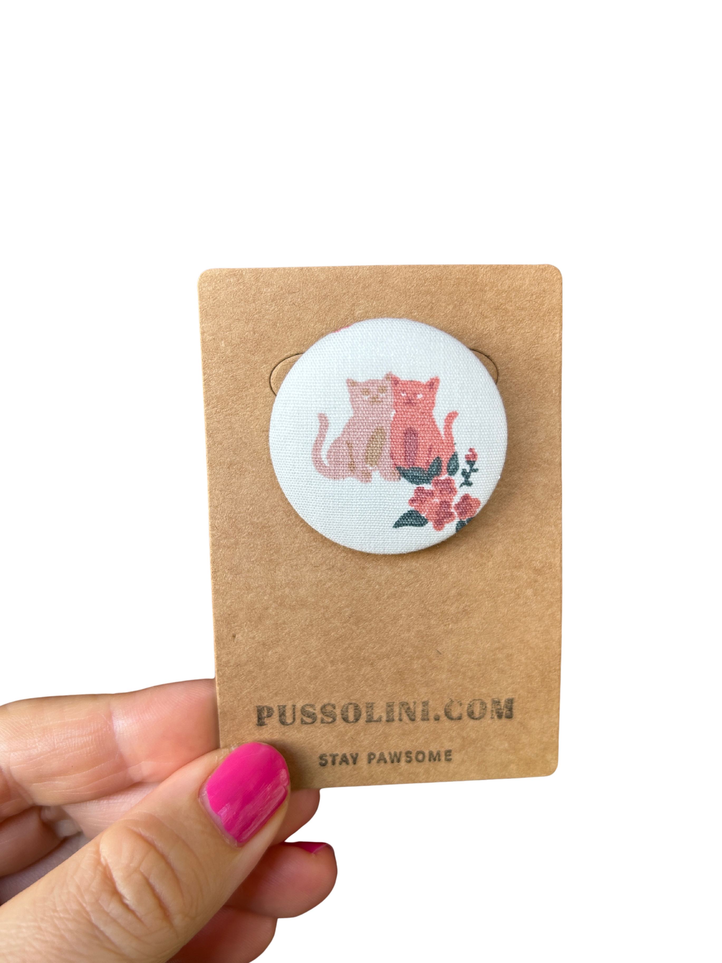 Pussolini™ fabric pin