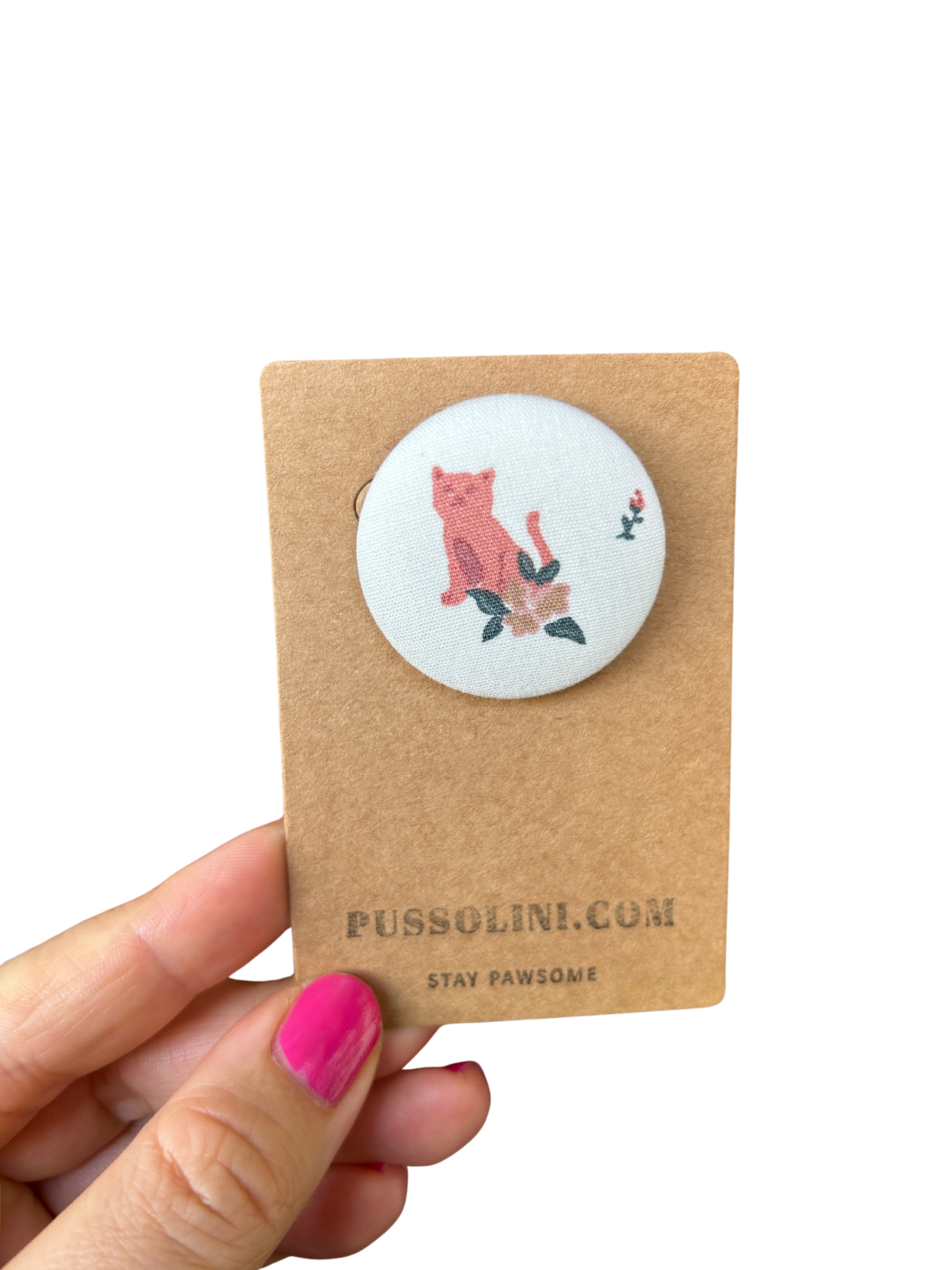 Pussolini™ fabric pin