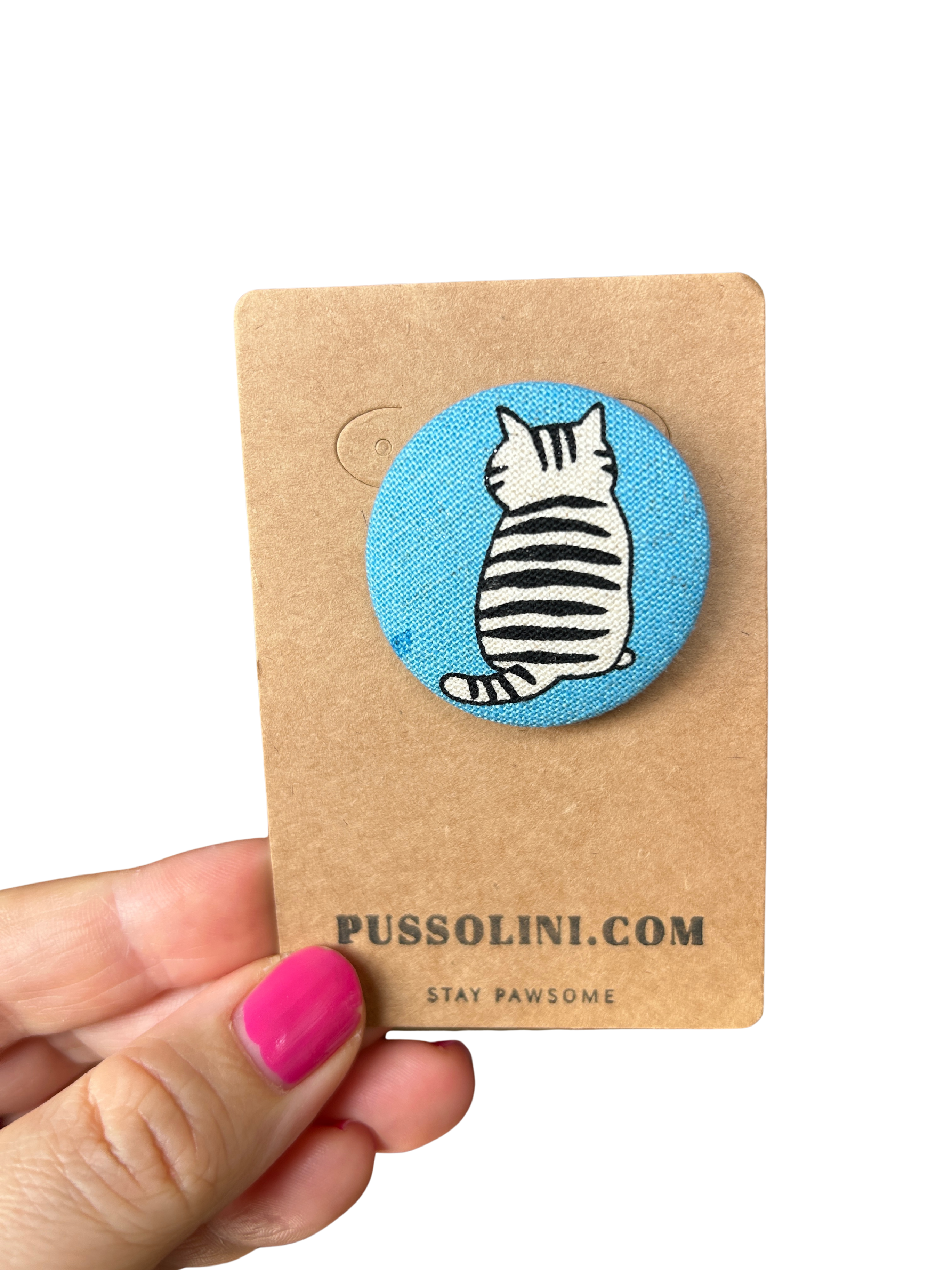 Pussolini™ fabric pin