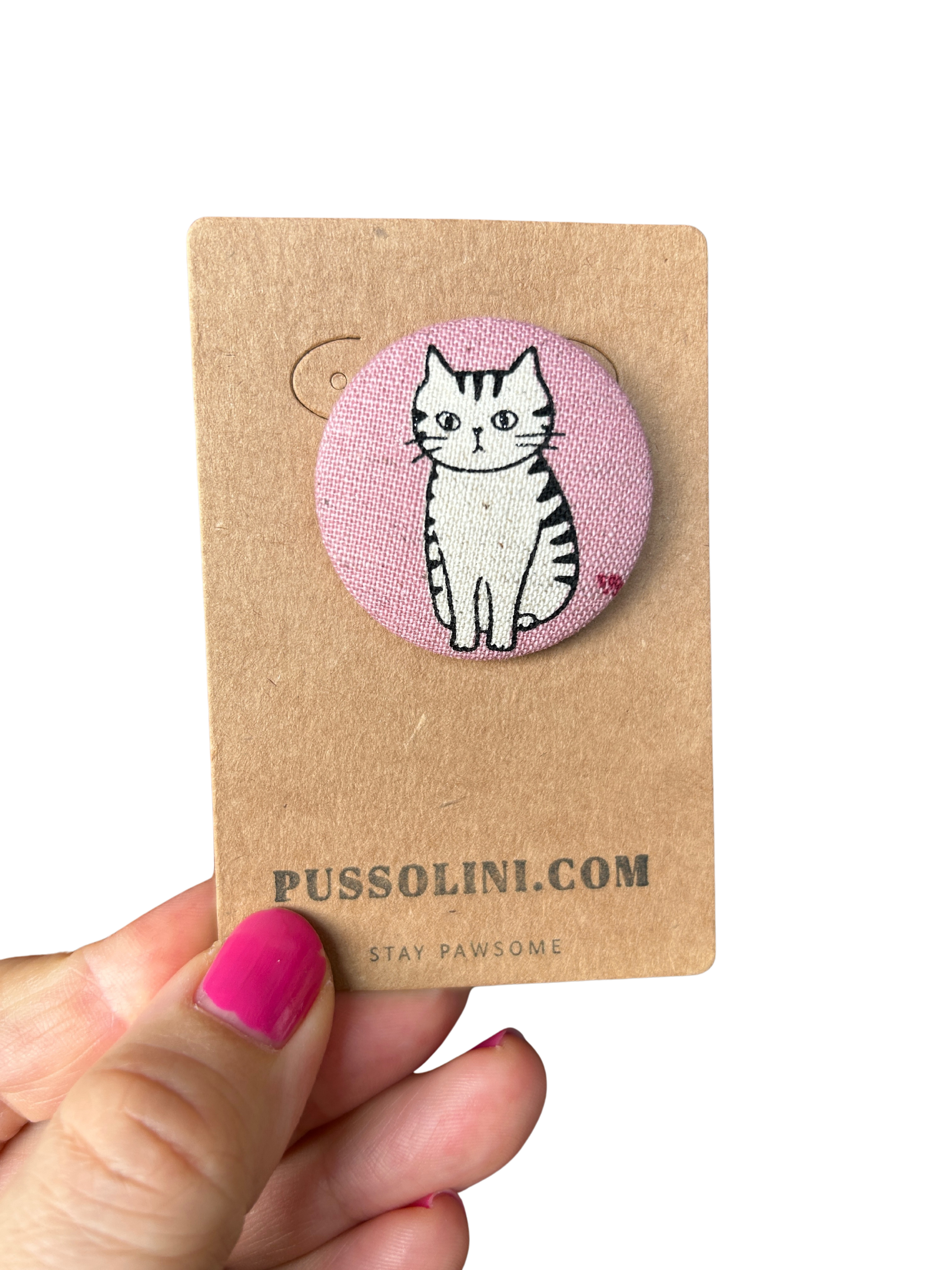 Pussolini™ fabric pin