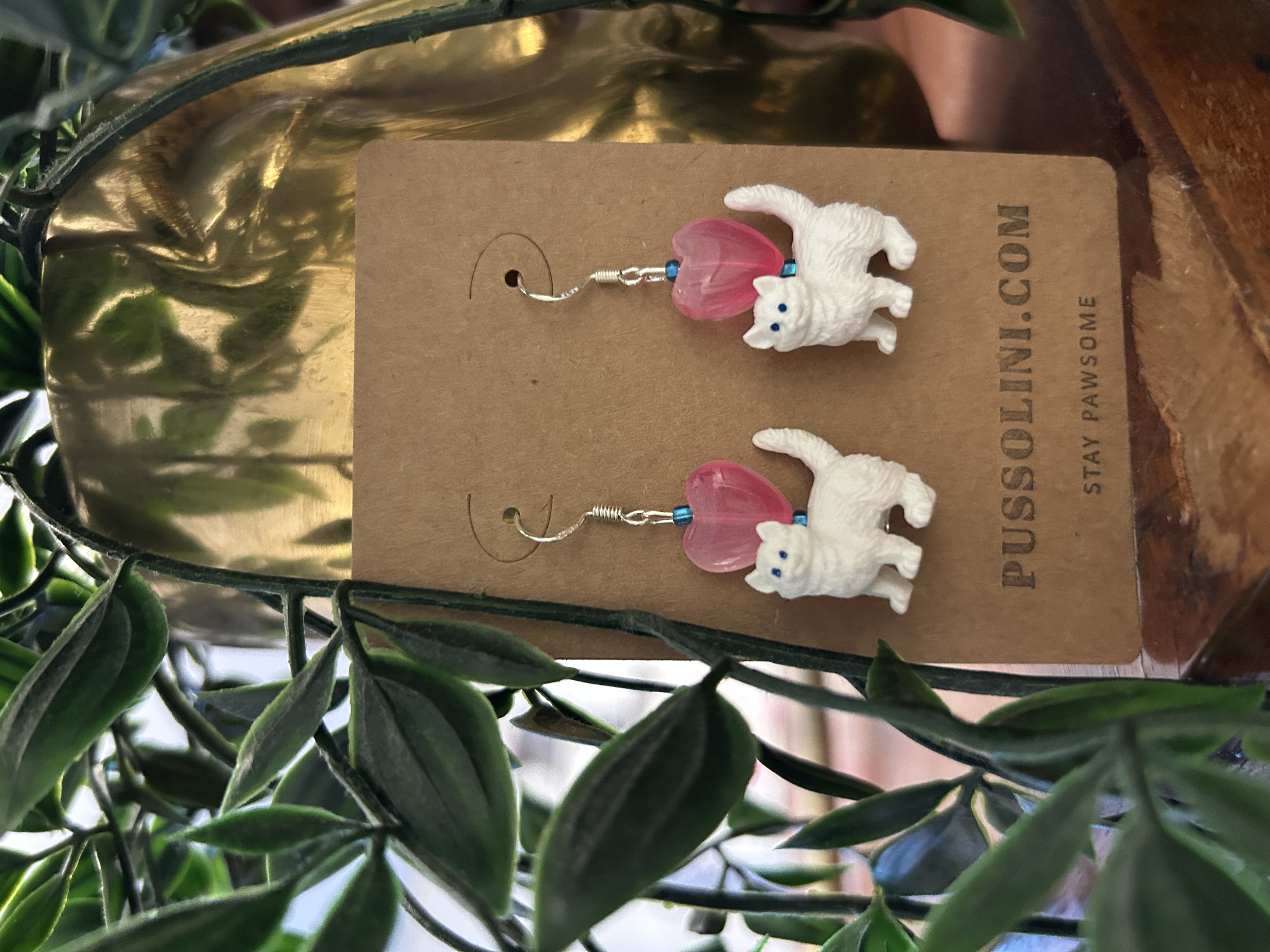 Pussolini™ bling: witte kittens