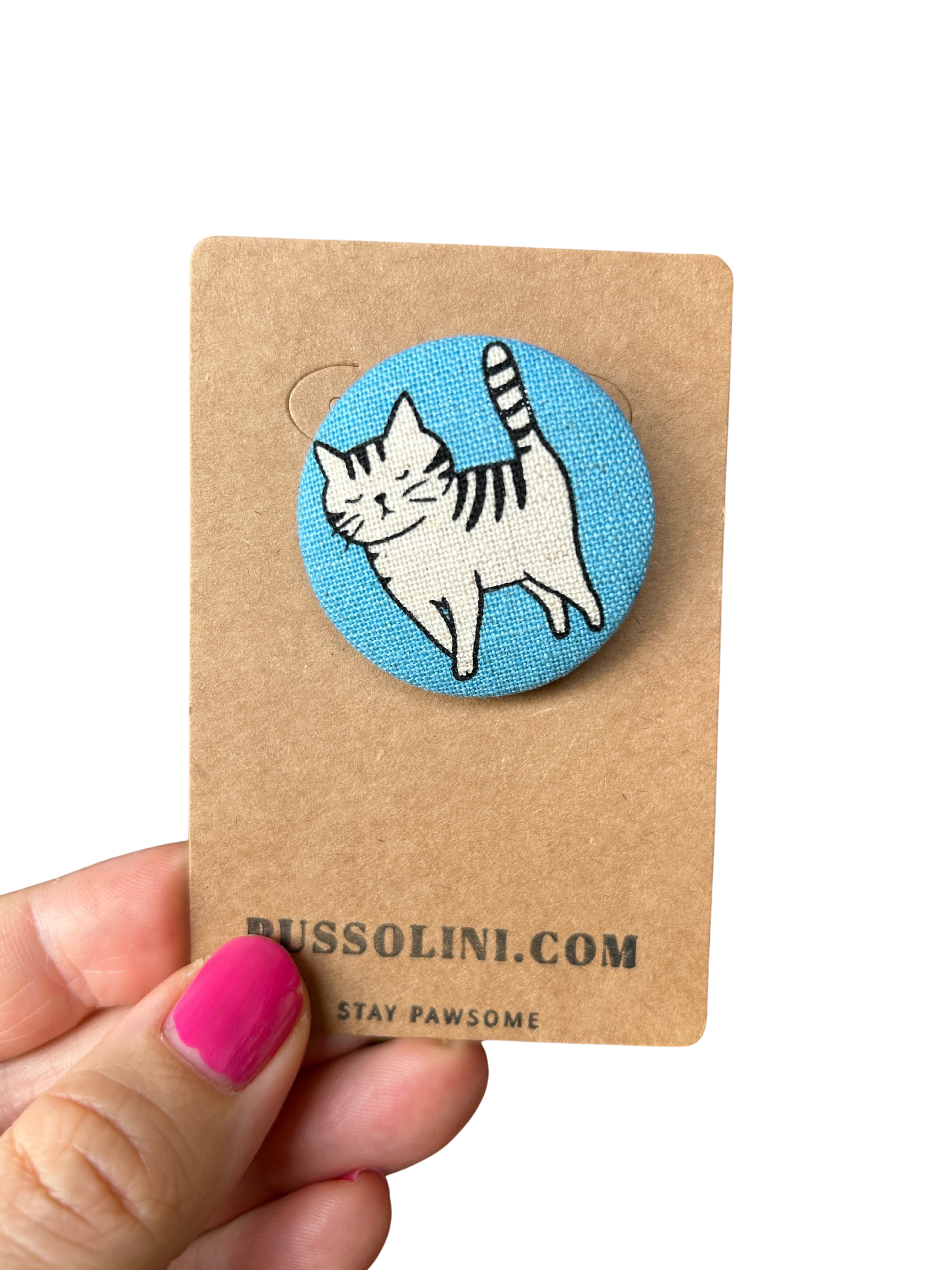 Pussolini™ fabric pin