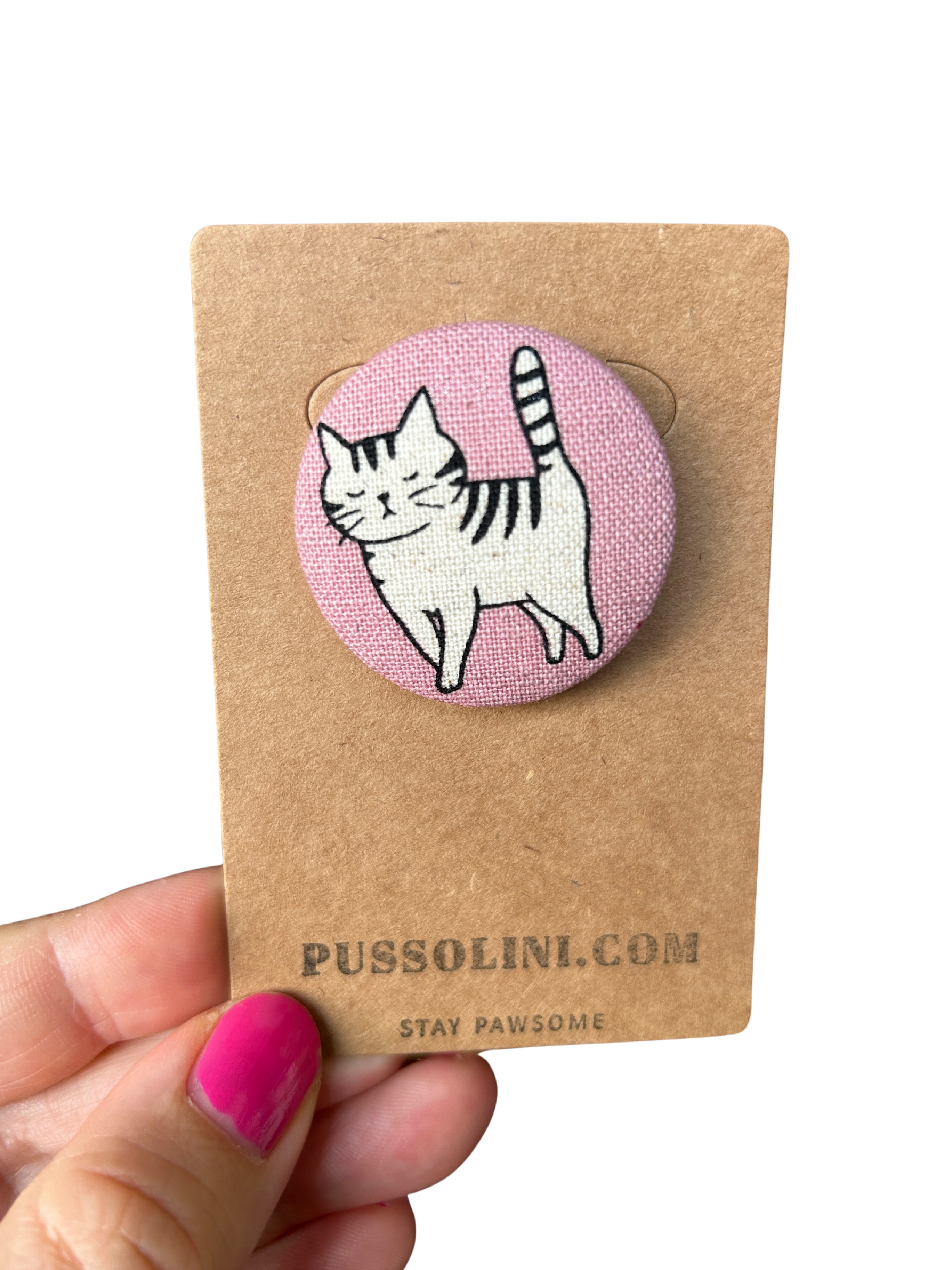Pussolini™ fabric pin