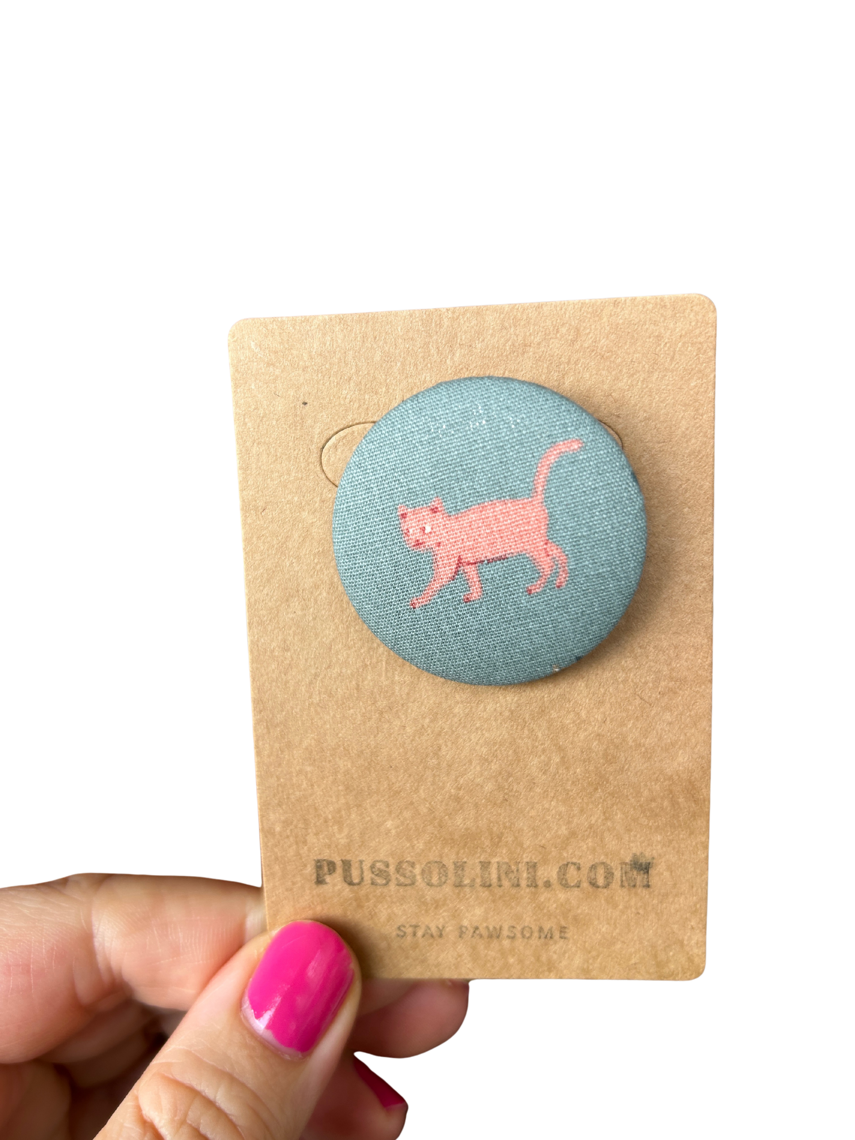 Pussolini™ fabric pin