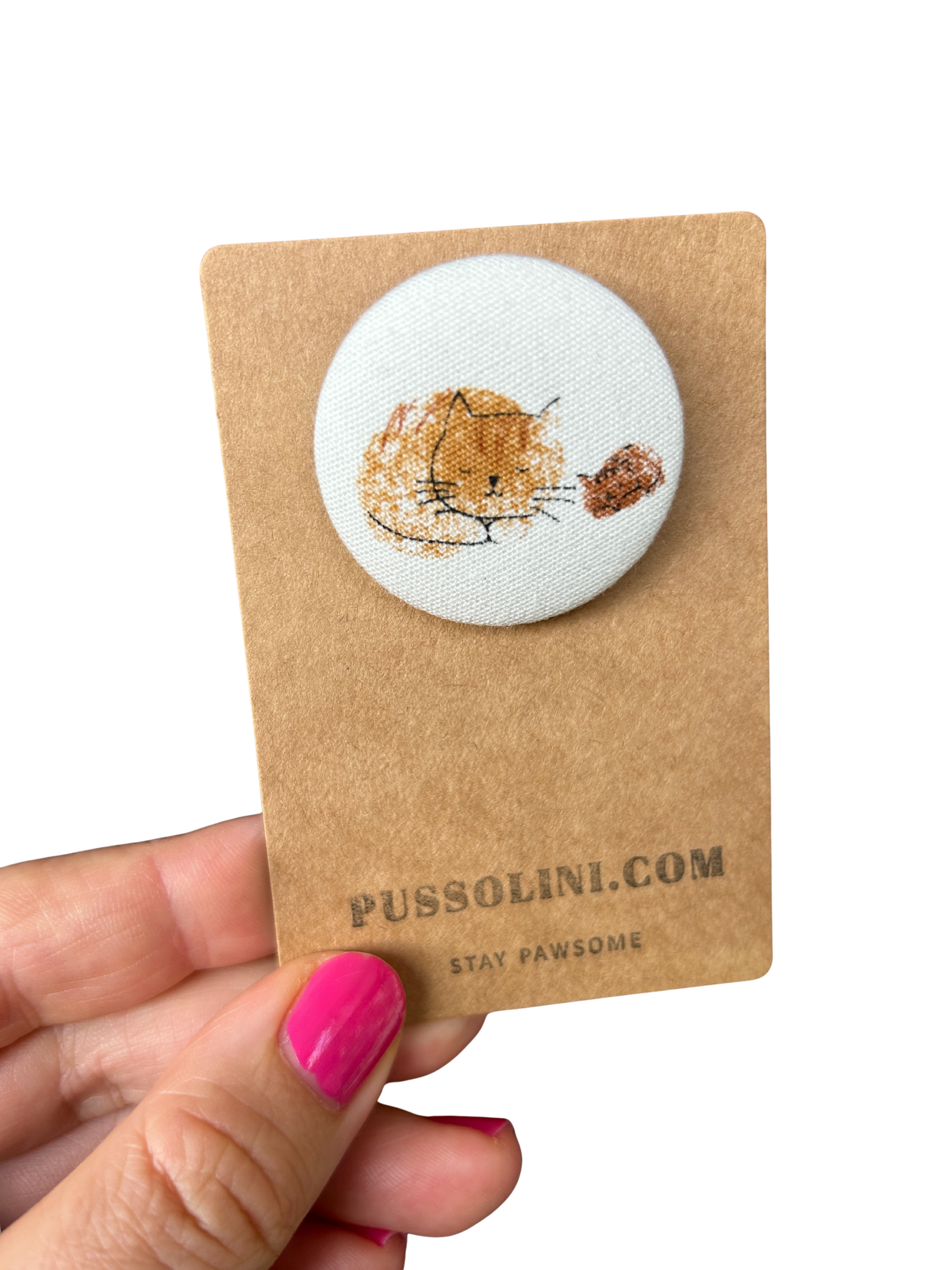 Pussolini™ fabric pin