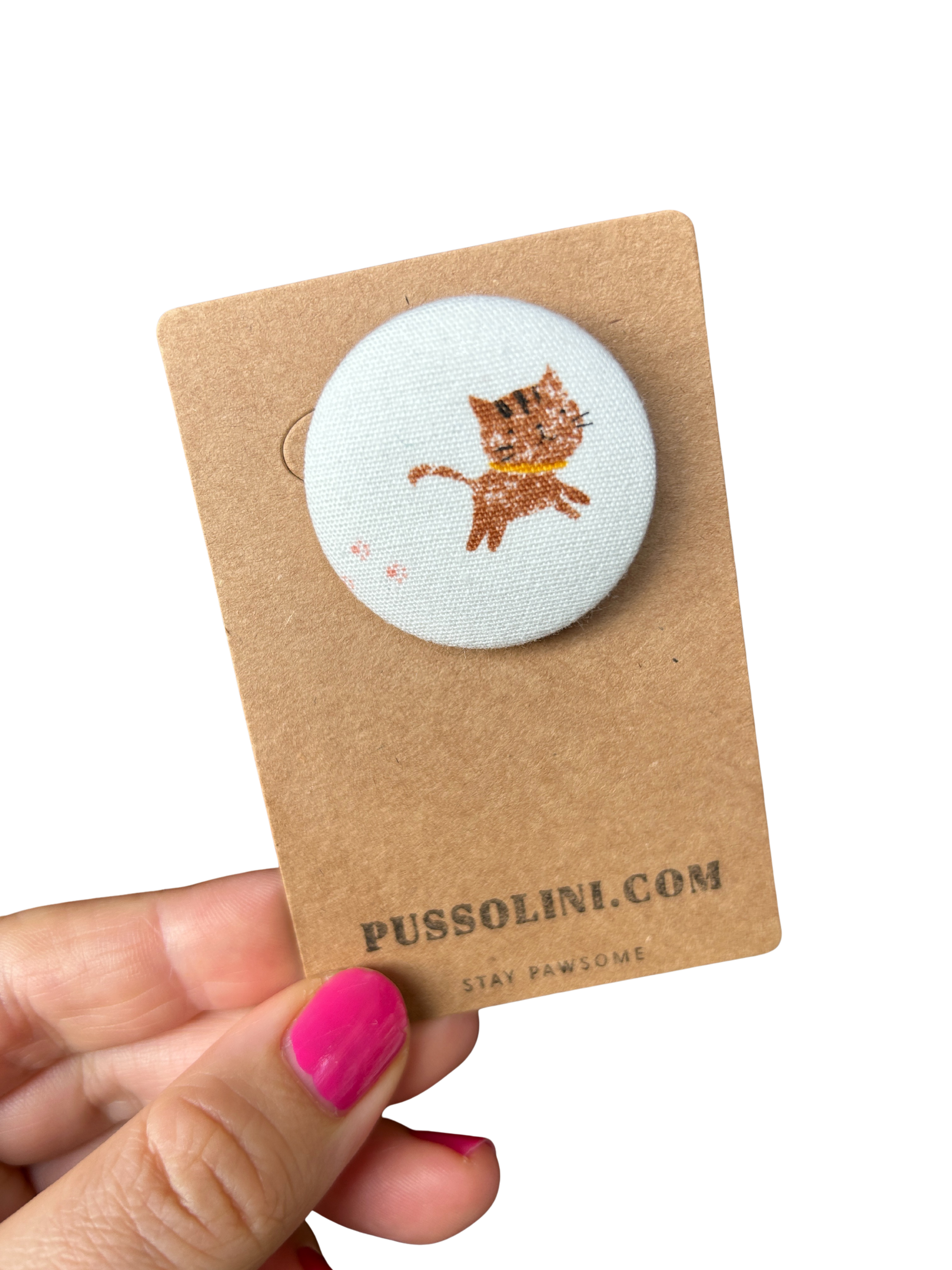Pussolini™ fabric pin