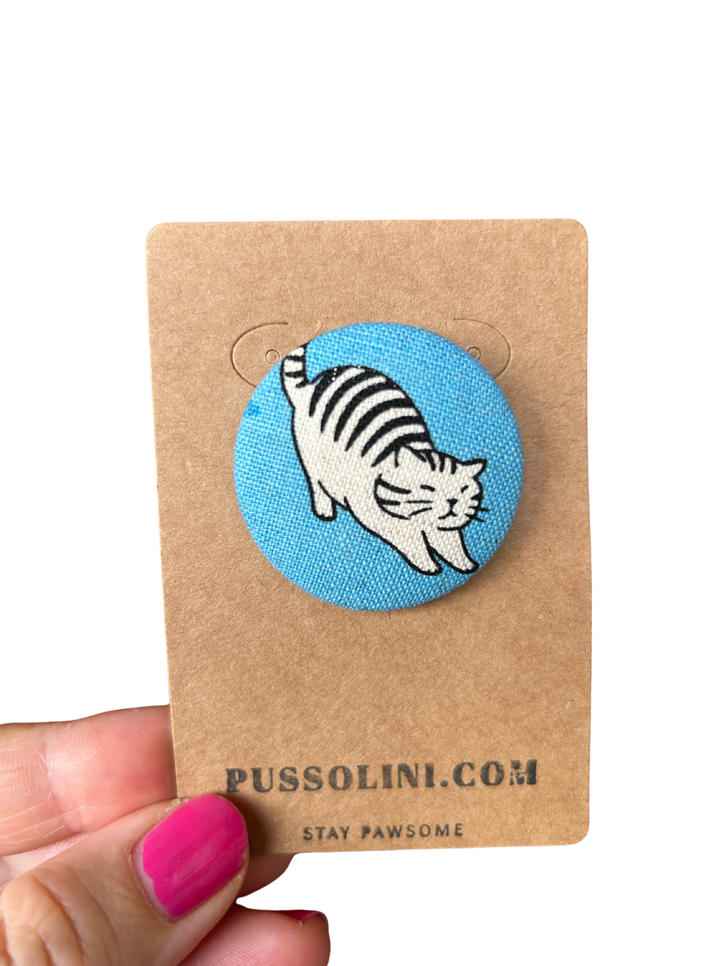 Pussolini™ fabric pin