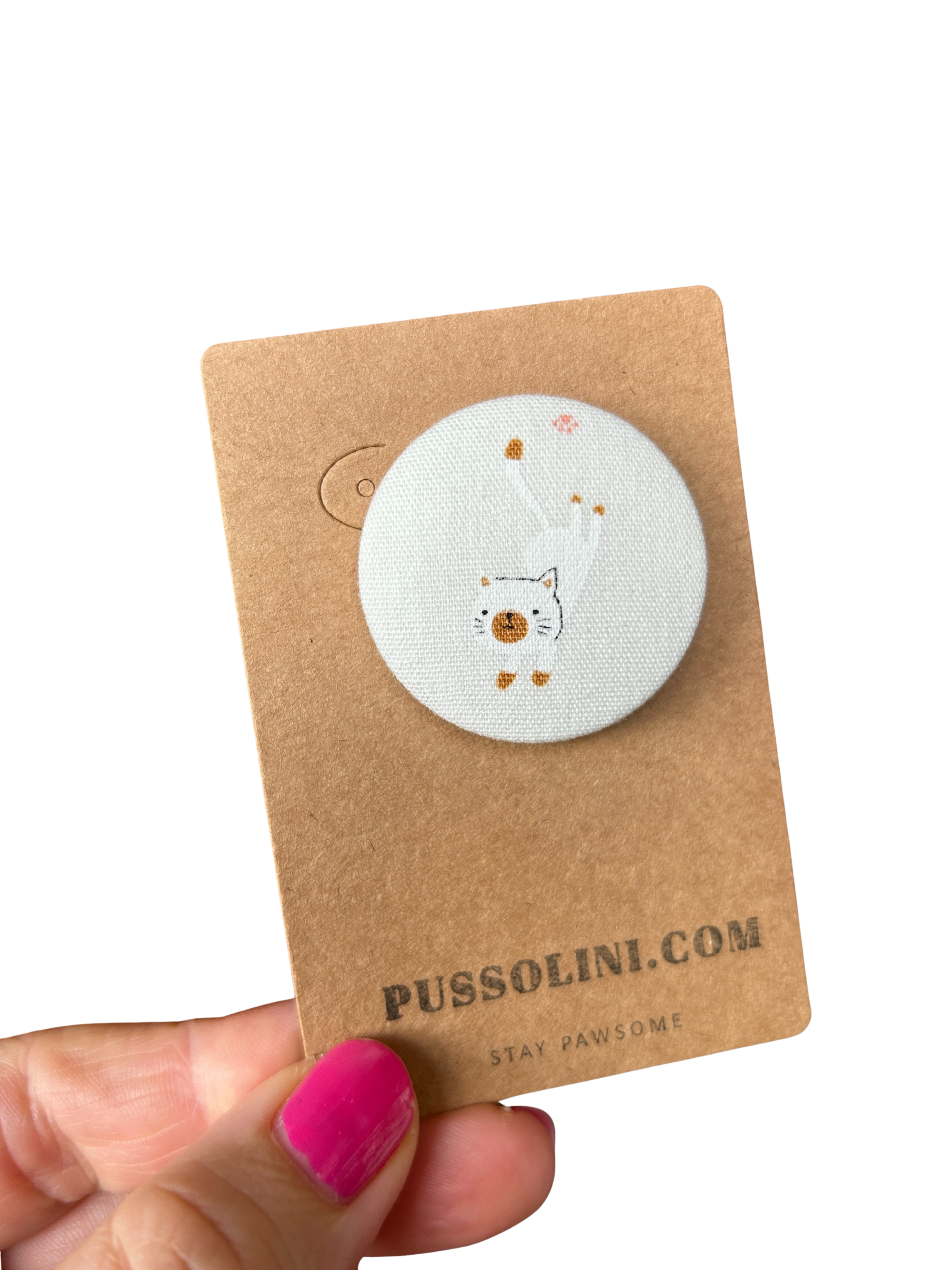 Pussolini™ fabric pin