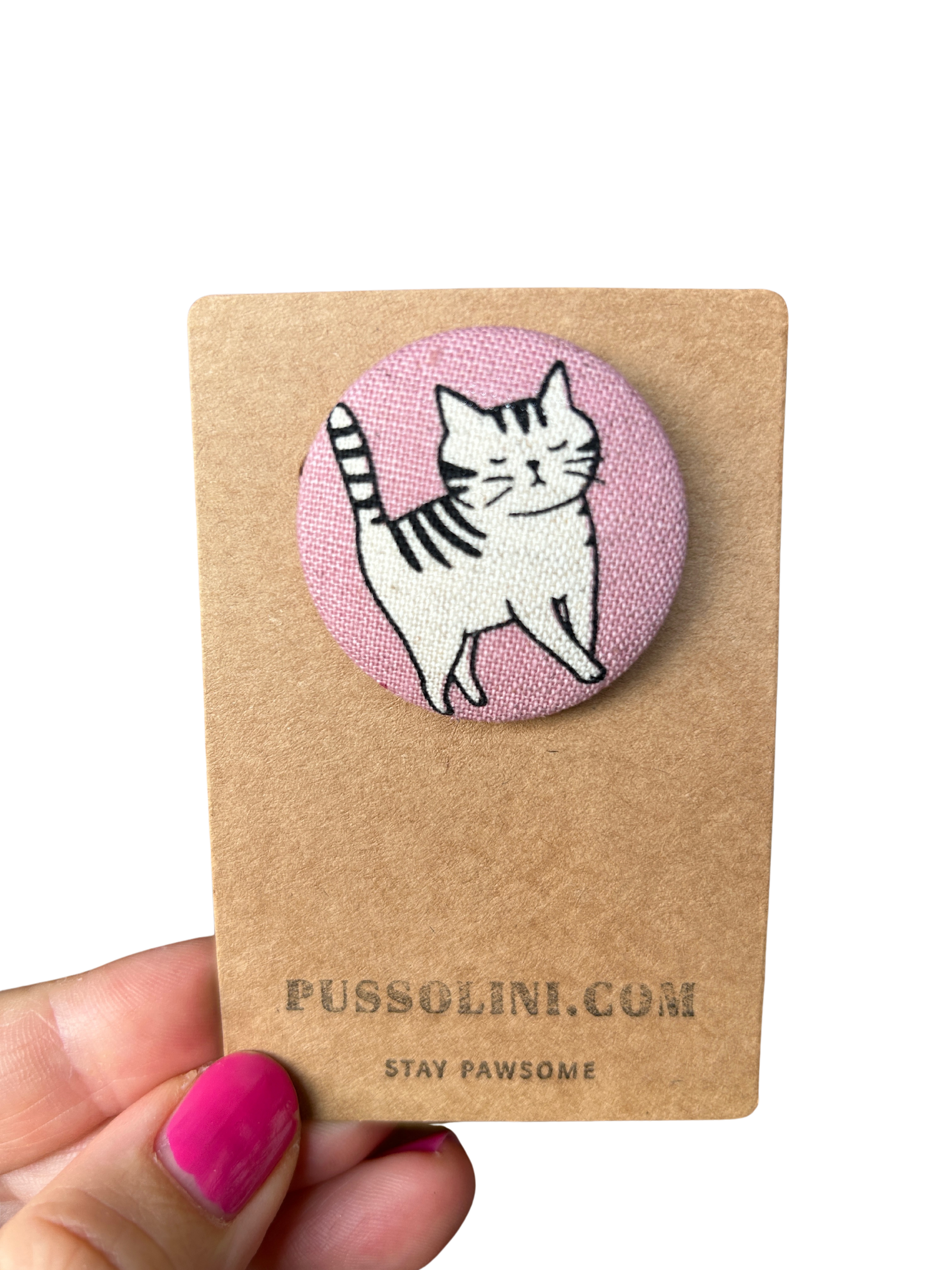 Pussolini™ fabric pin 