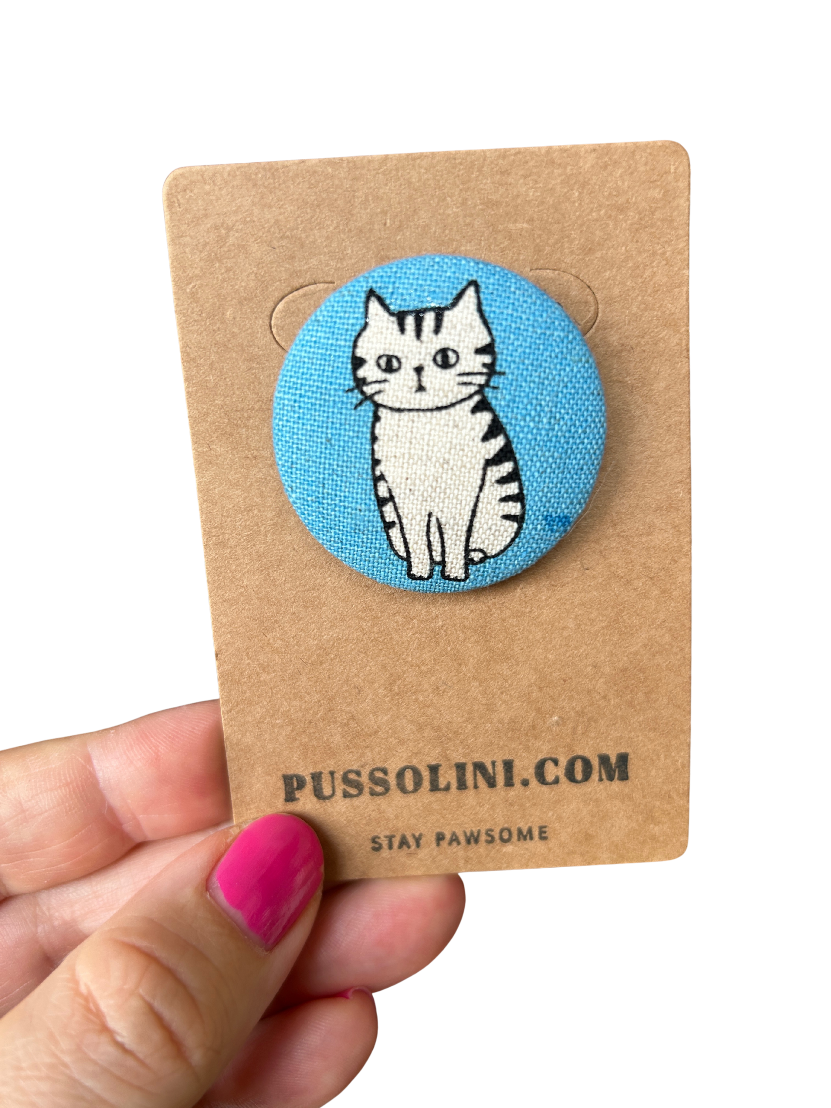Pussolini™ fabric pin