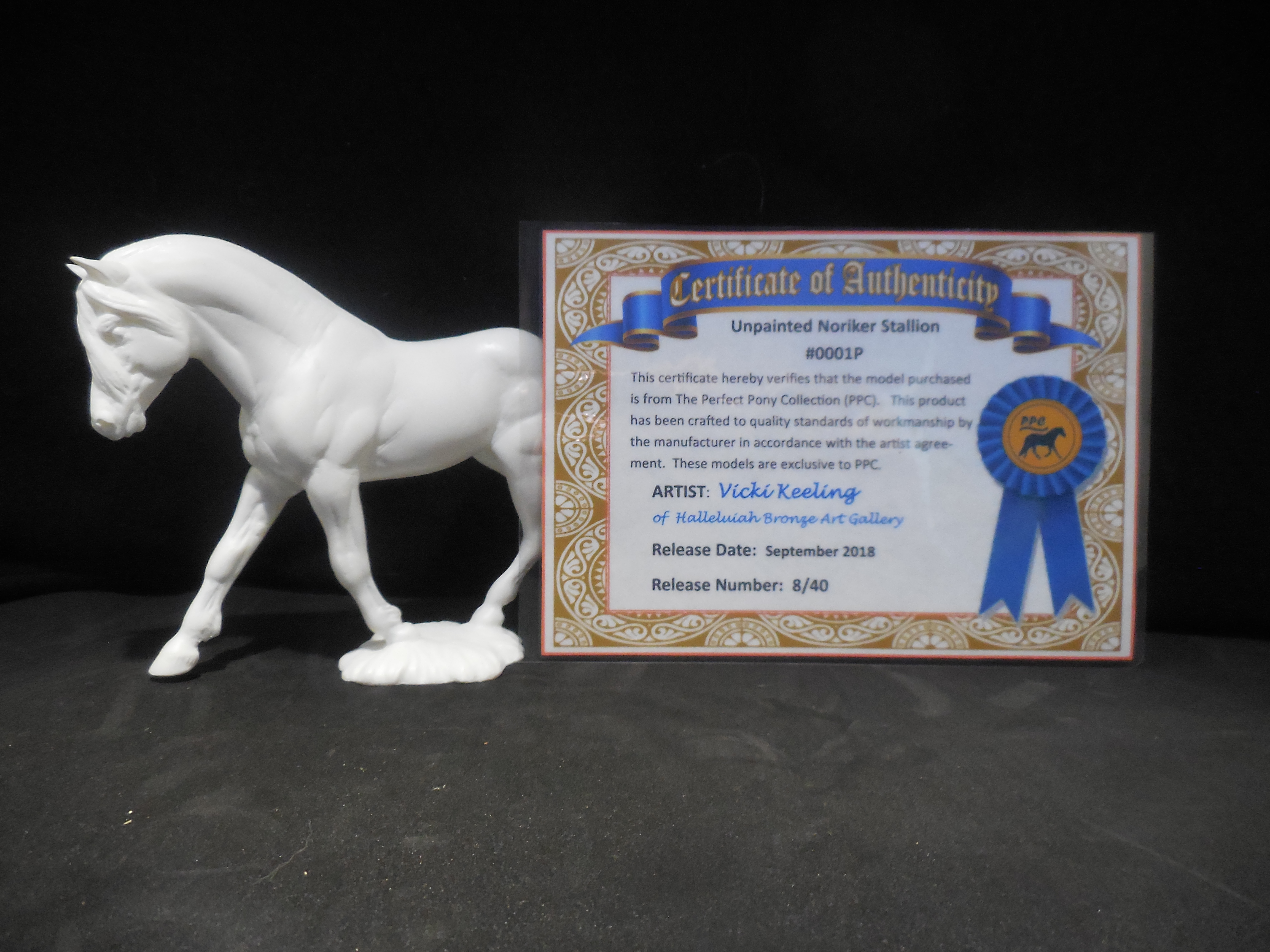 PPC Curio 1:20 Scale Noriker Stallion "Adlehard" by Vicki Keeling Exclusive