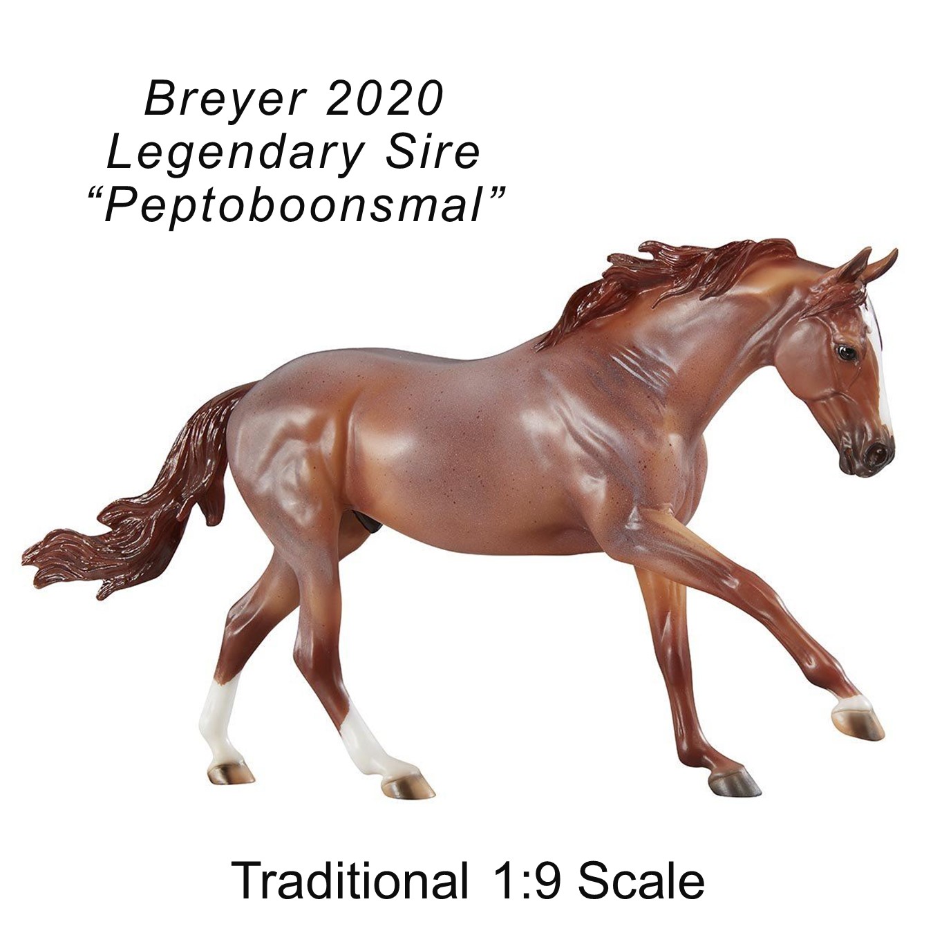 Breyer 2020 Legendary Sire 'Peptoboonsmal' Red Roan Retired