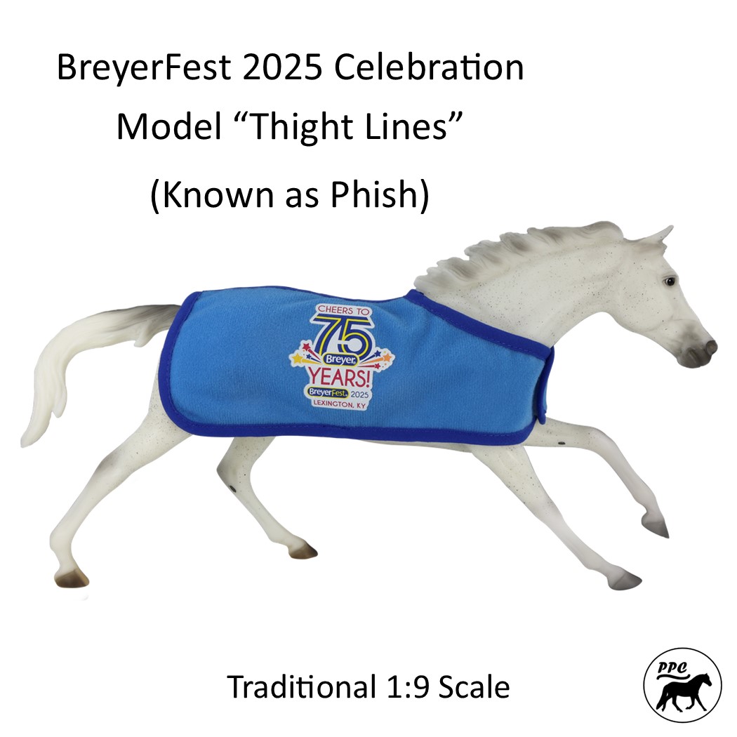 BreyerFest (BF) 2025 Celebration Portrait Model "Tight Lines" known as "Phish" French Throughbred