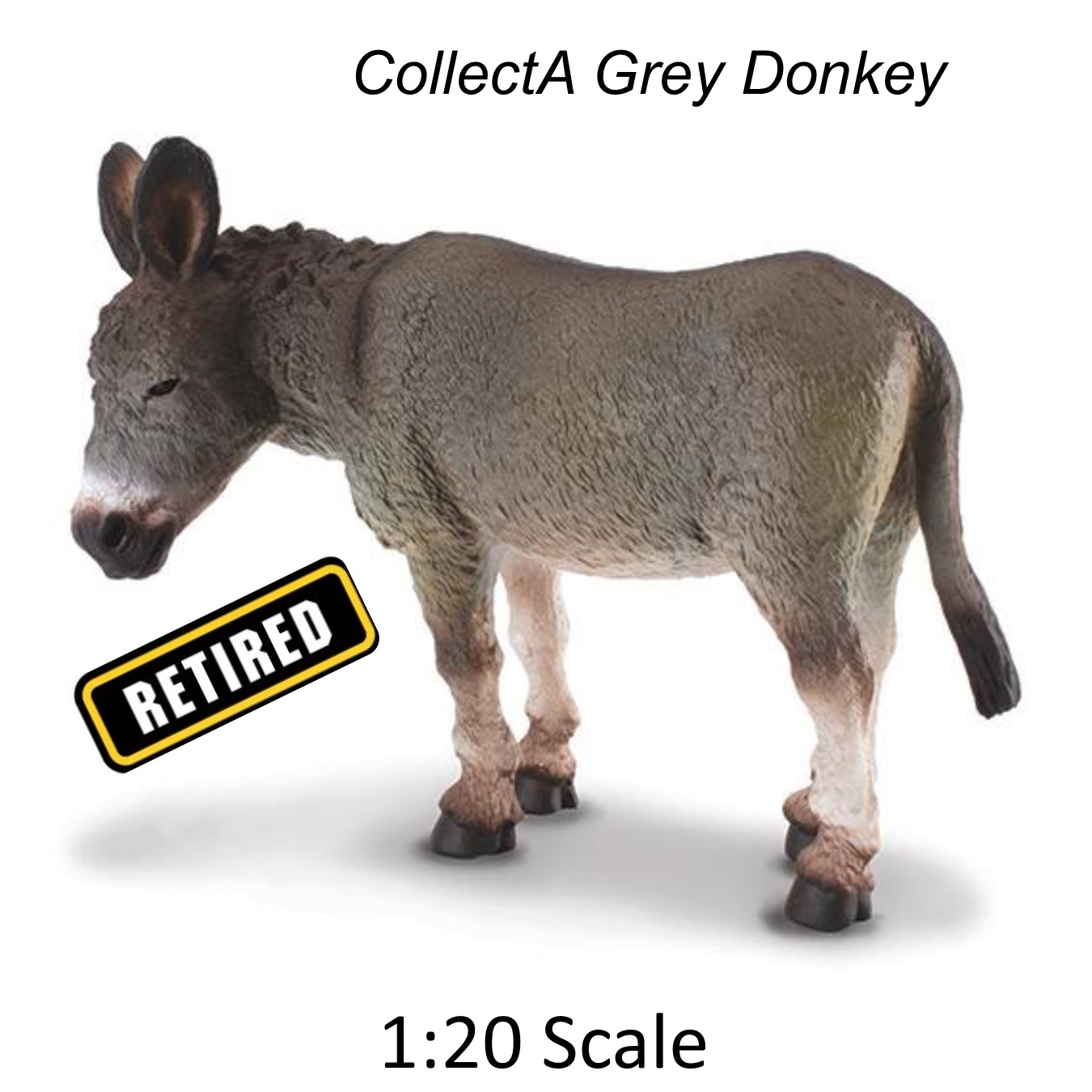 CollectA Grey Donkey Retired NIP