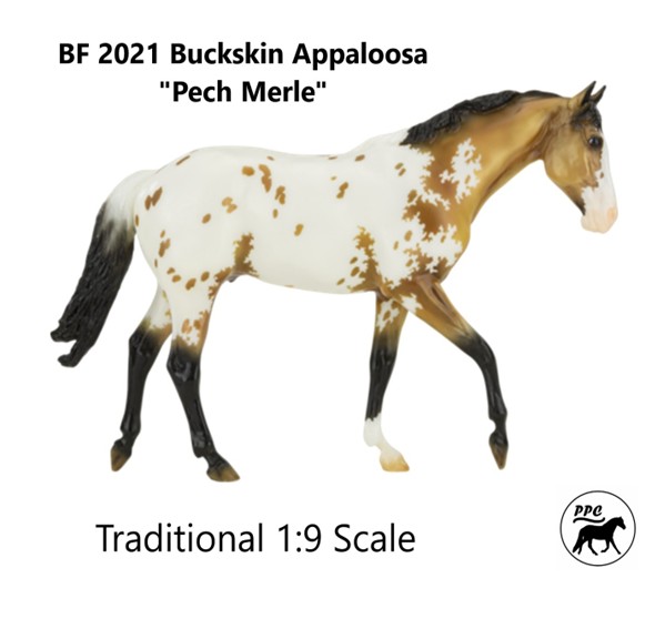 BF 2021 Buckskin Appaloosa 'Pech Merle' Model Horse