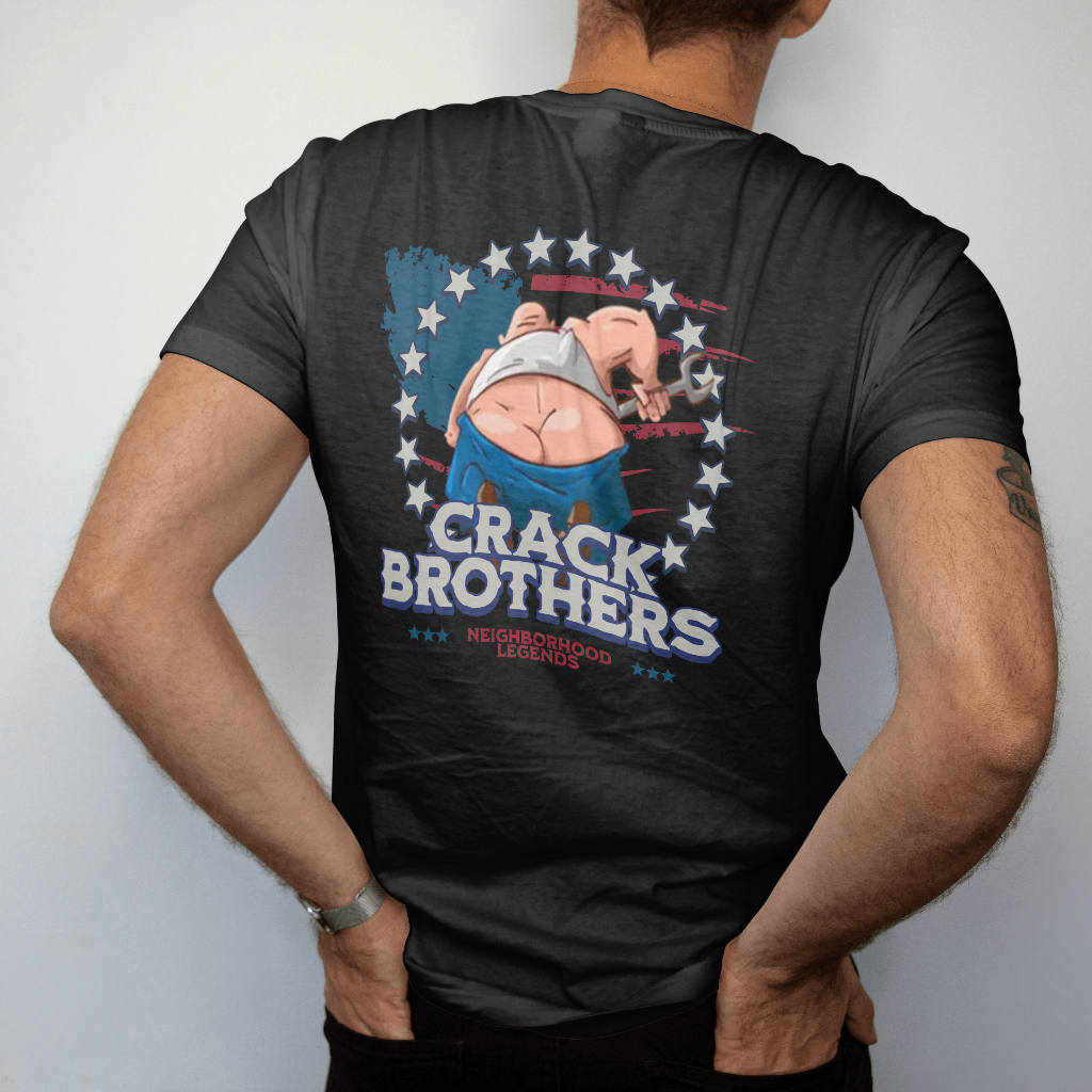 crack brothers with USA flag t shirt