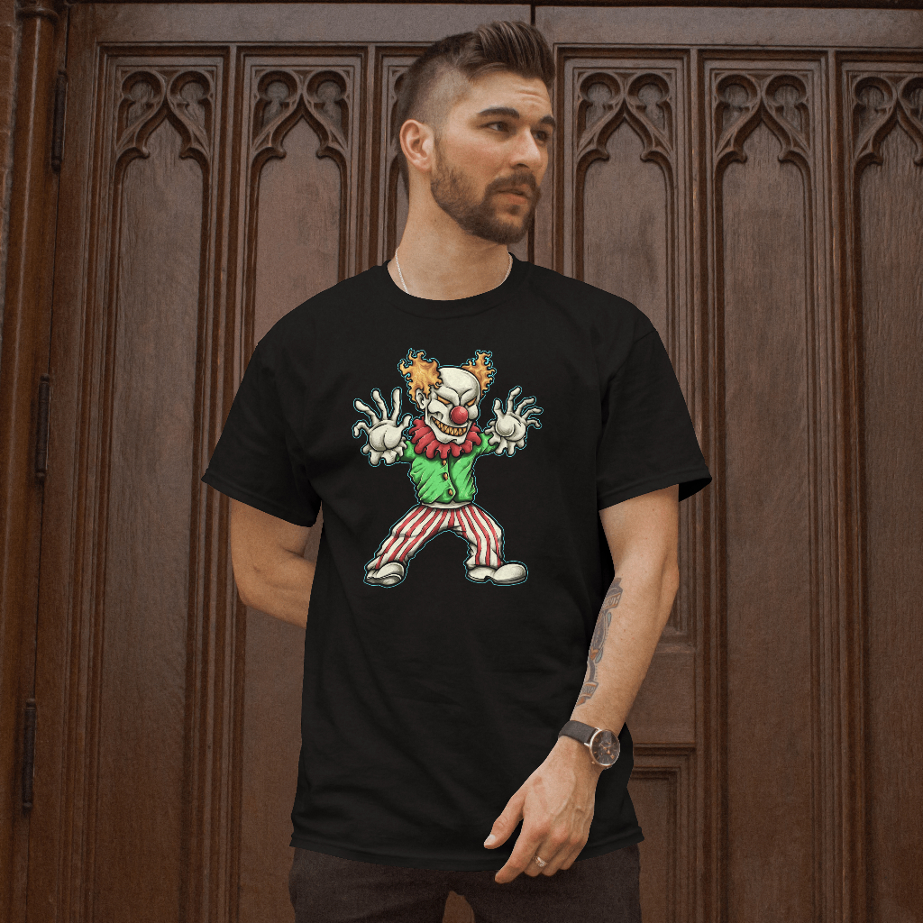 Graphic crazy clown t-shirt
