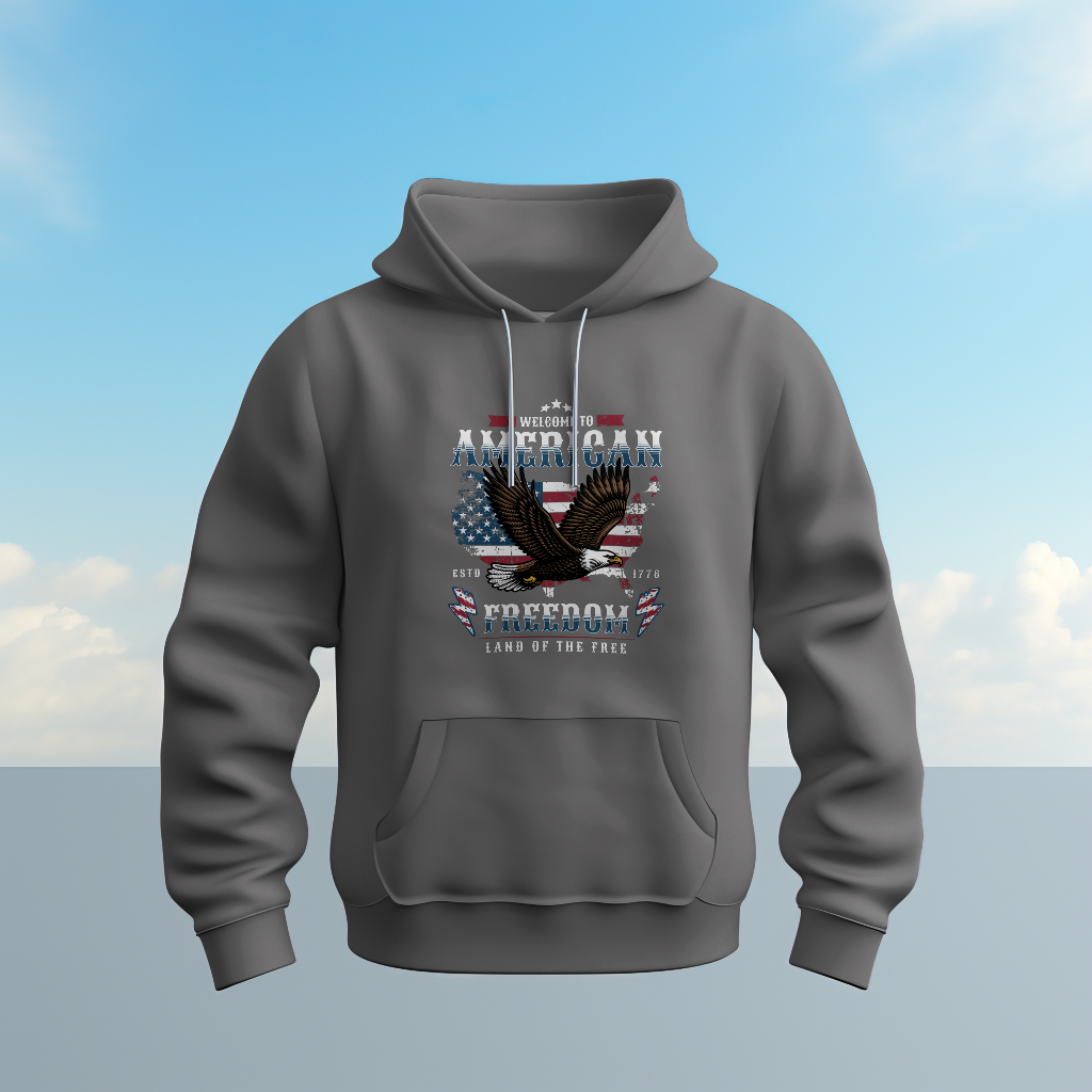 Red american eagle hoodie