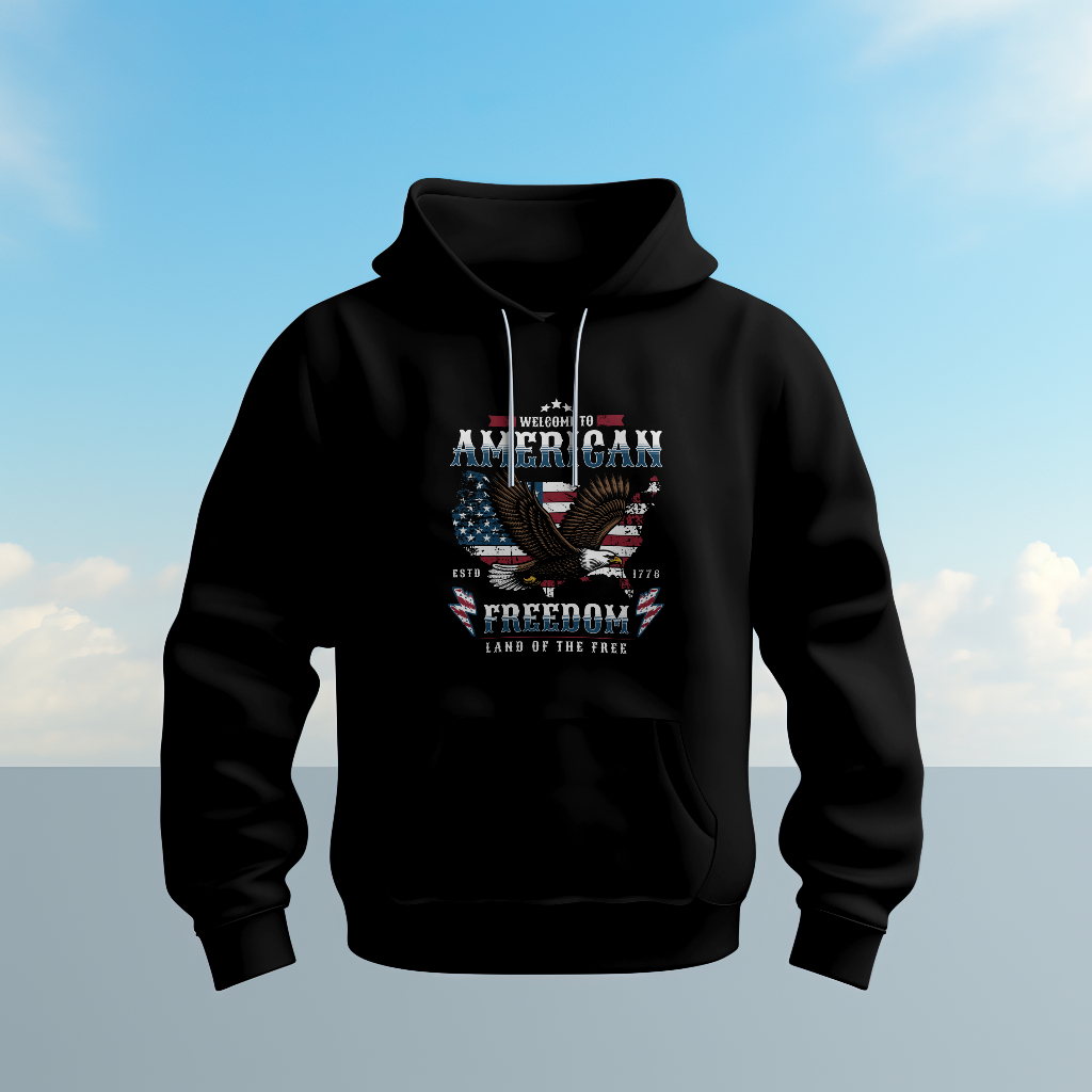 Red american eagle hoodie