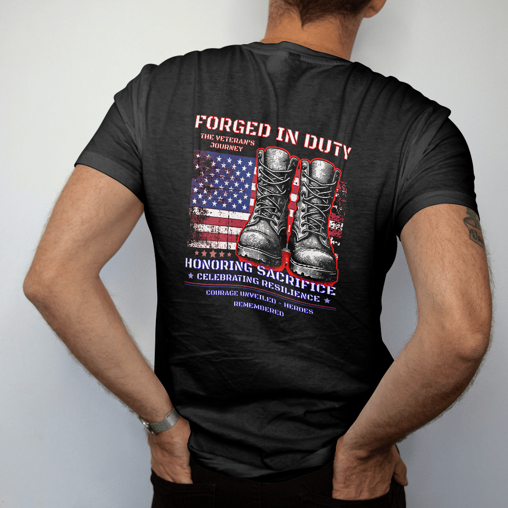 Forged in duty Veteran tribute t-shirt