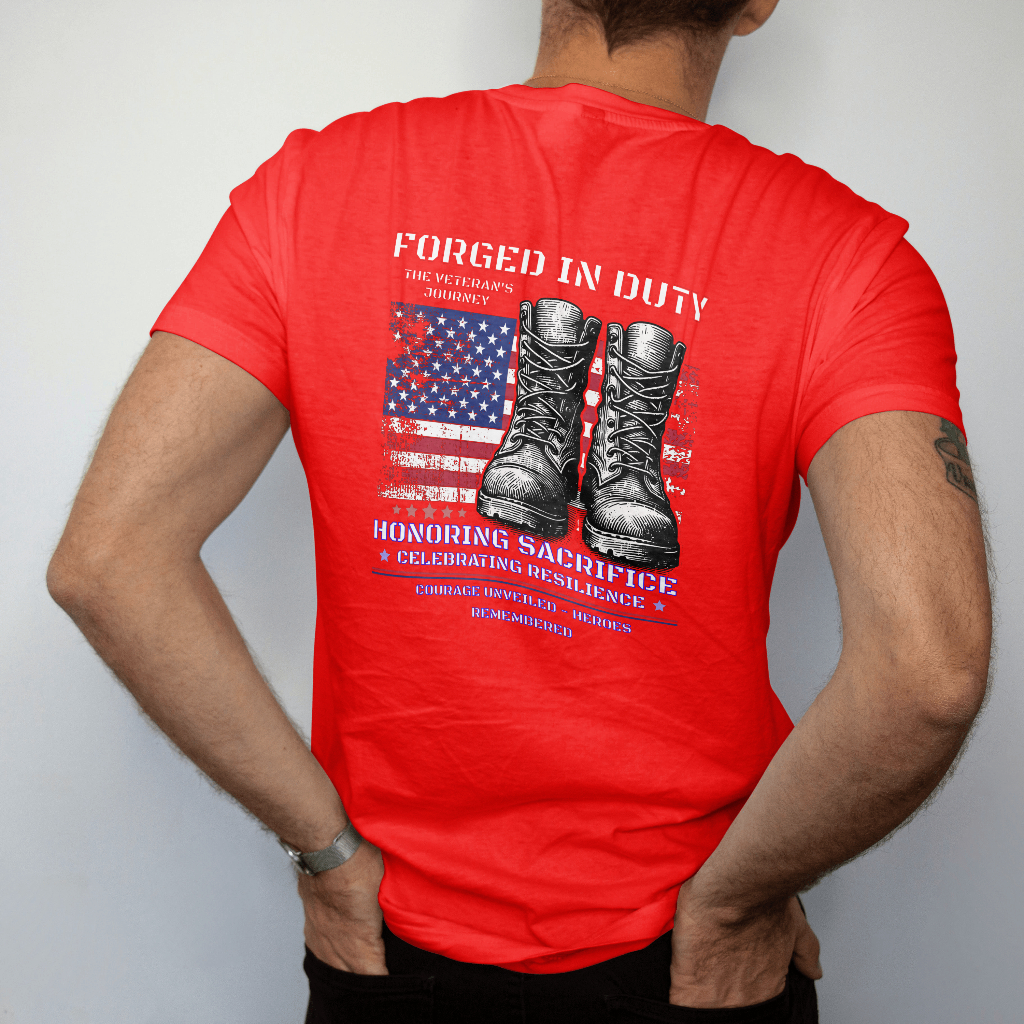 Forged in duty Veteran tribute t-shirt