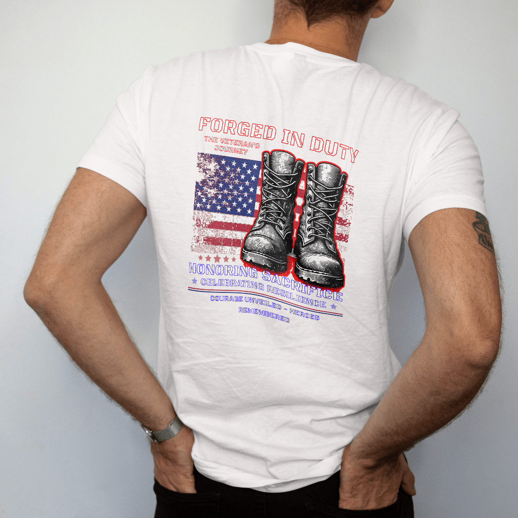 Forged in duty Veteran tribute t-shirt