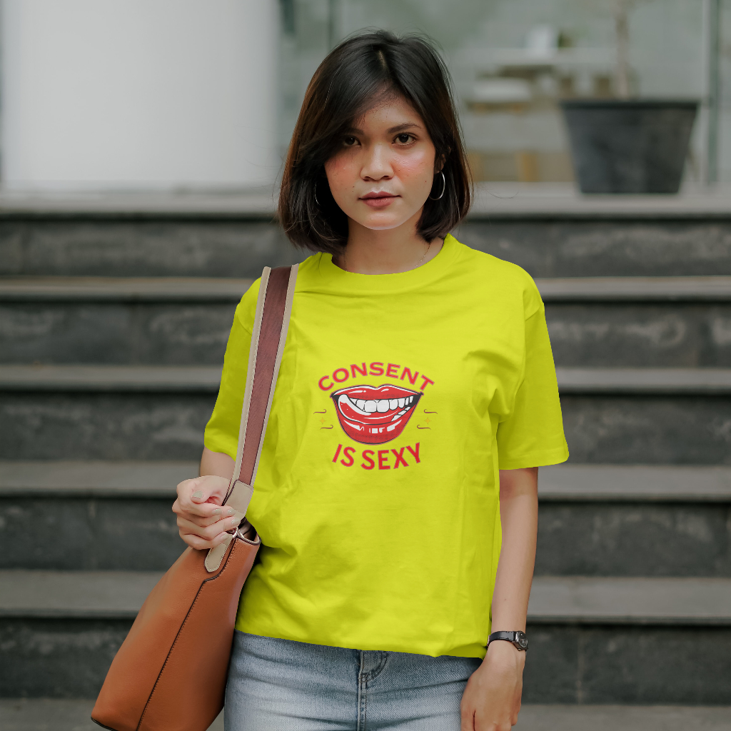 Consent is sexy lips  t-shirt