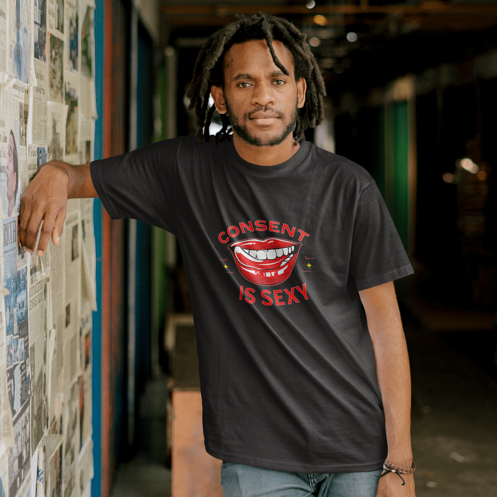 Consent is sexy lips  t-shirt