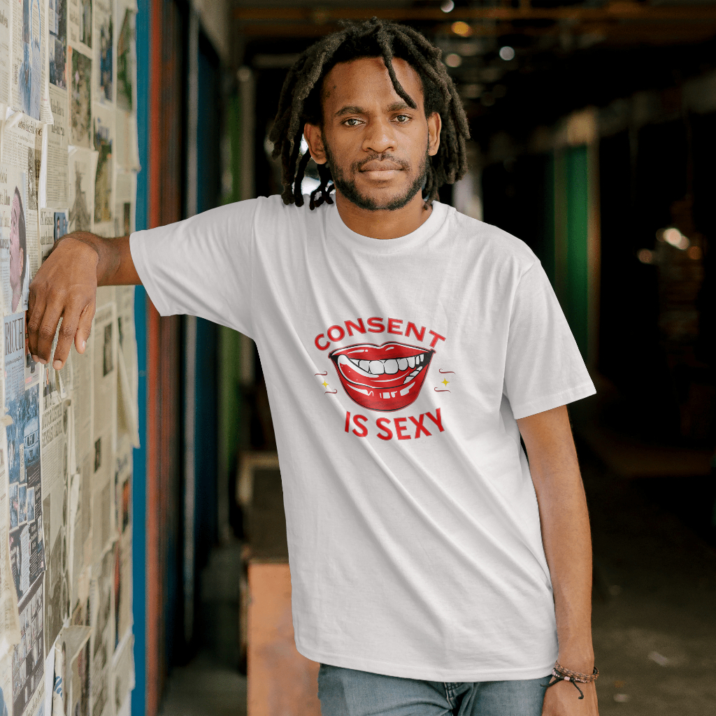 Consent is sexy lips  t-shirt