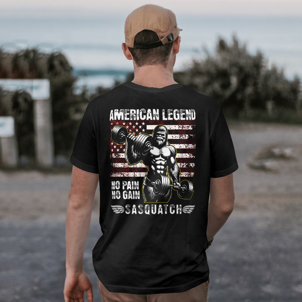 American legend Bigfoot Weight lifting t-shirt