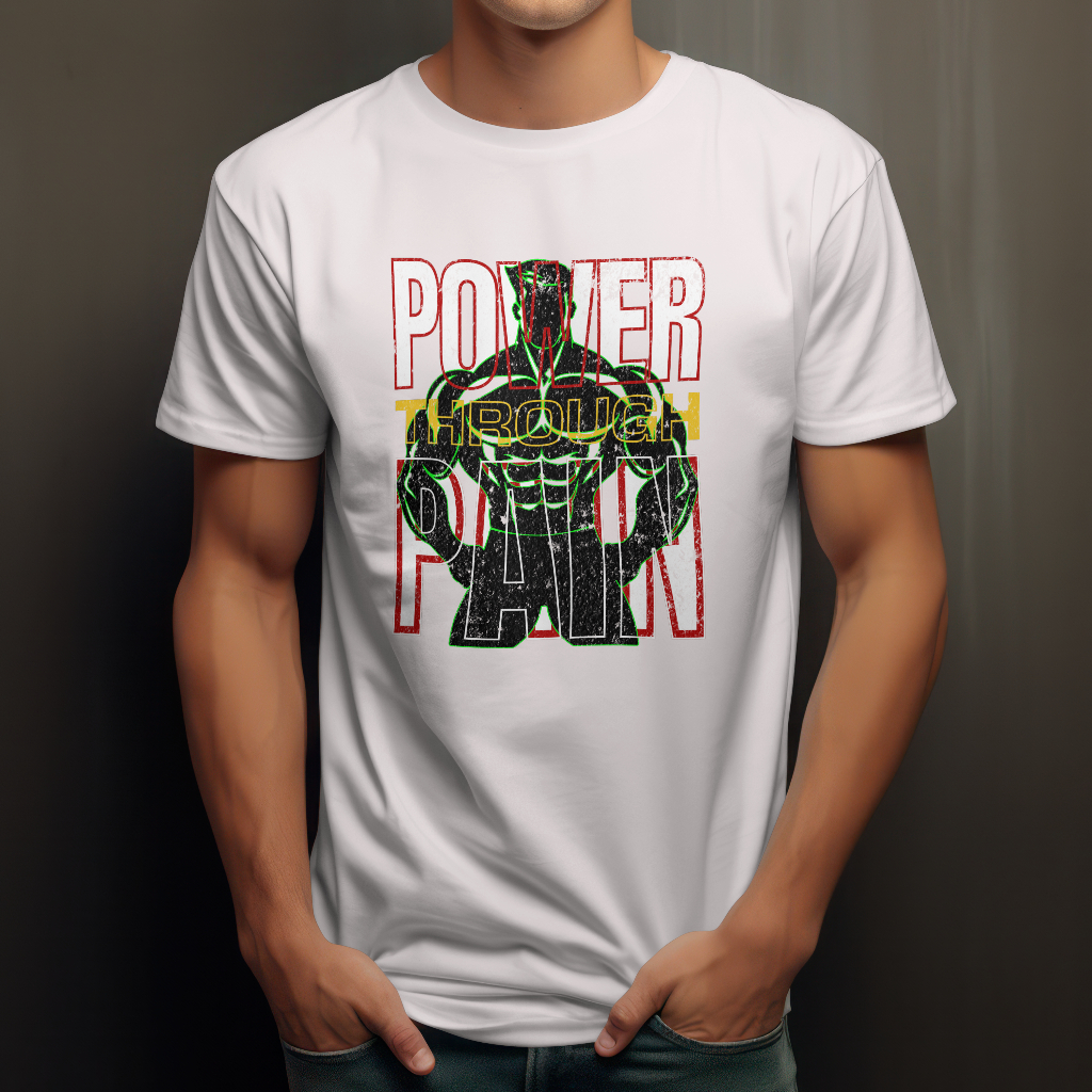 power pain graphic t-shirt