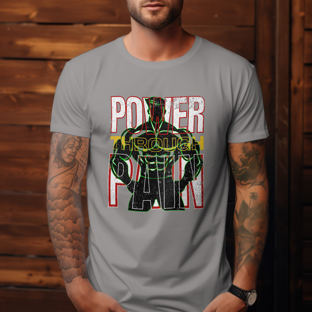 power pain graphic t-shirt