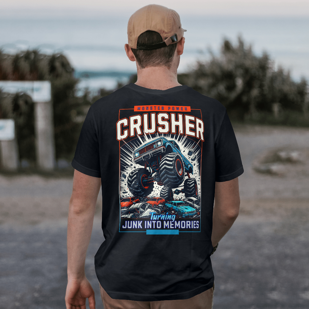 Monster truck crusher t-shirt