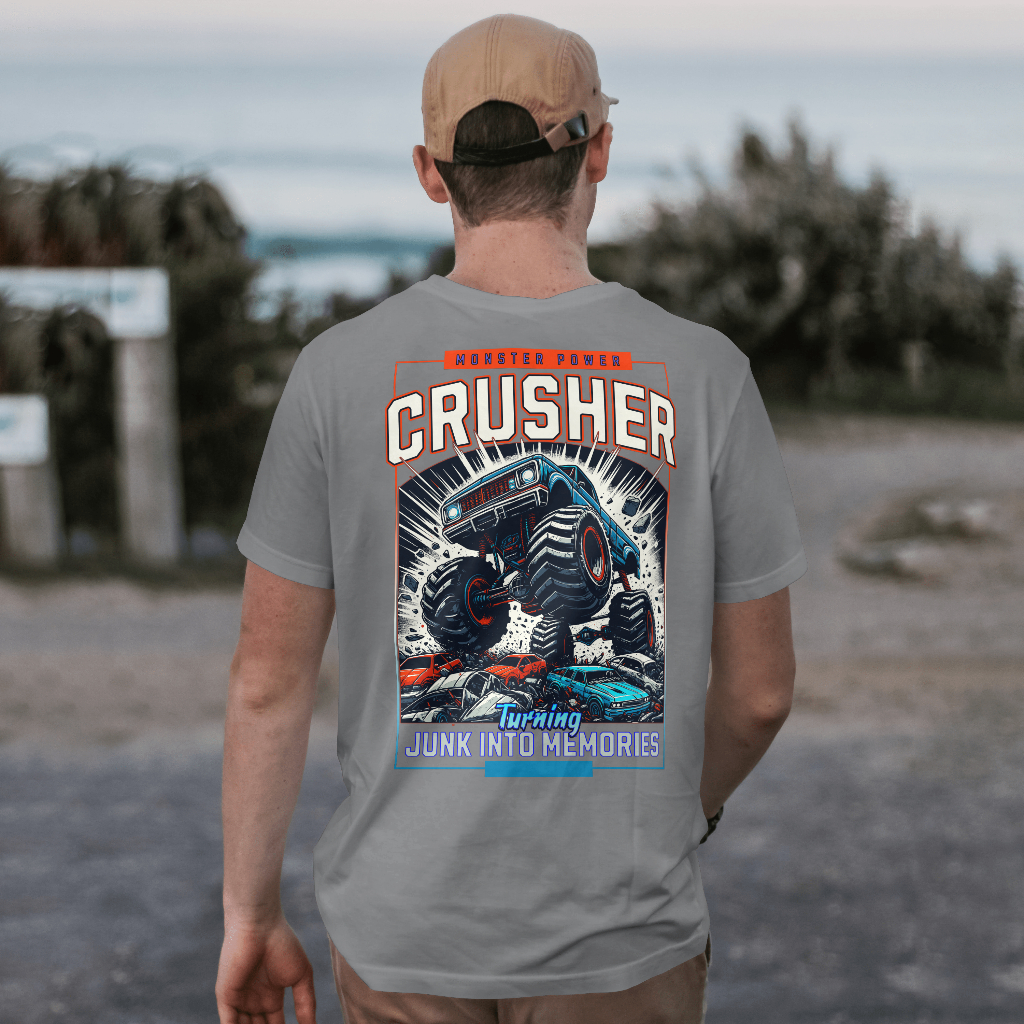 Monster truck crusher t-shirt