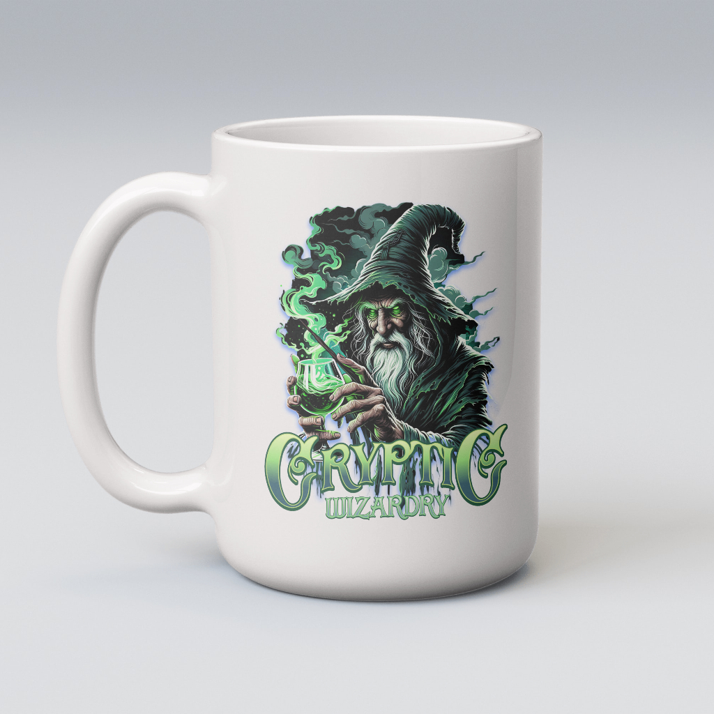 Cryptic wizardry mug